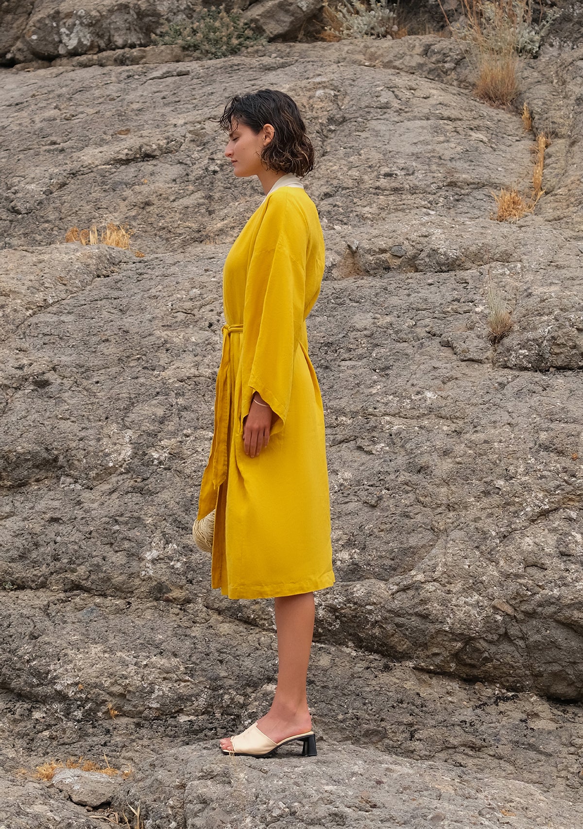 Hardal Keten Kimono