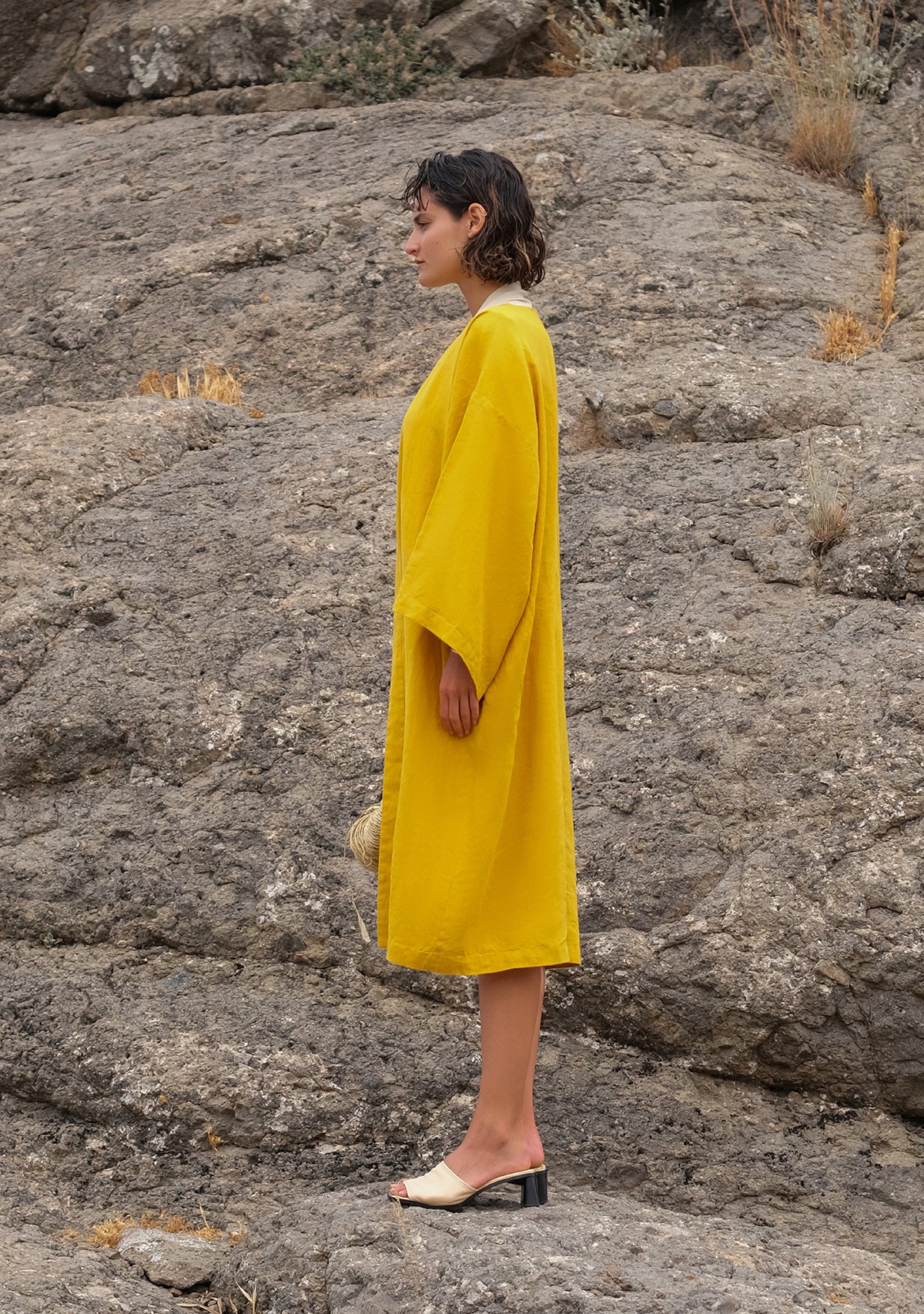 Hardal Keten Kimono
