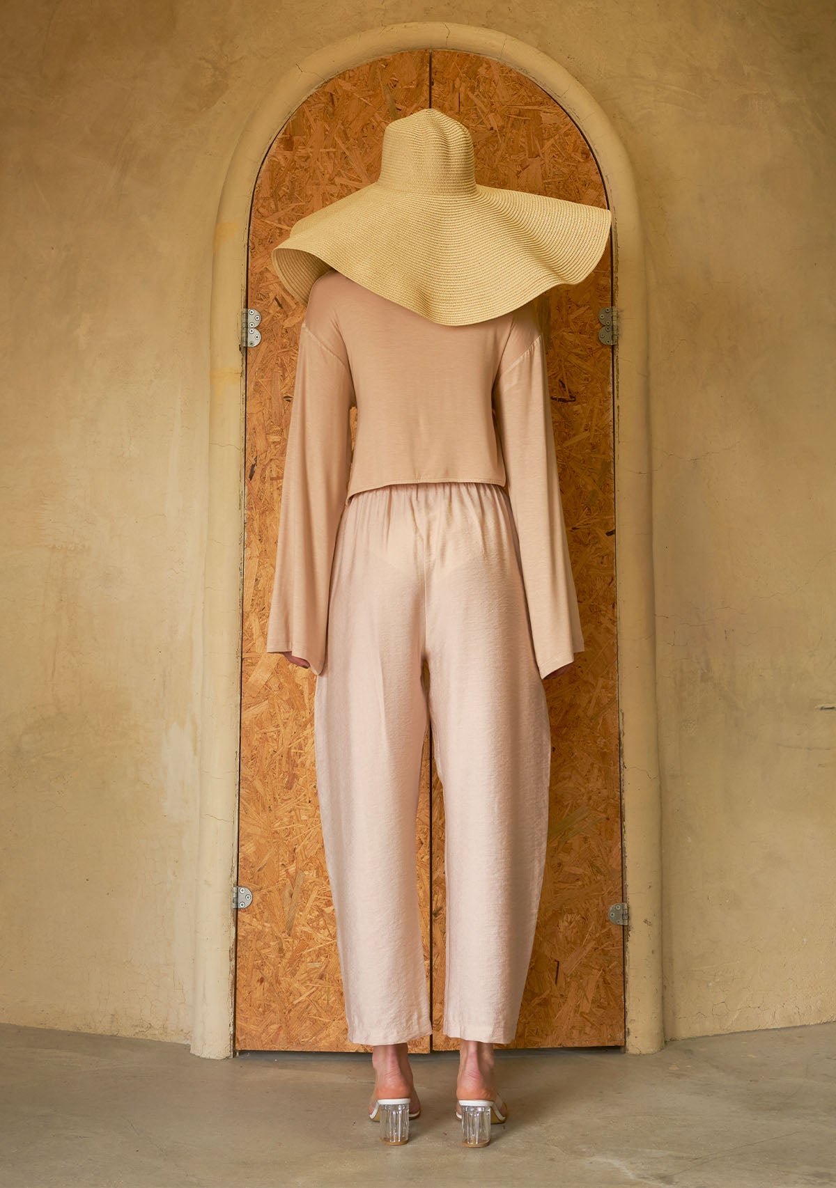 Bağlamalı Yarasa Kol Nude Bluz