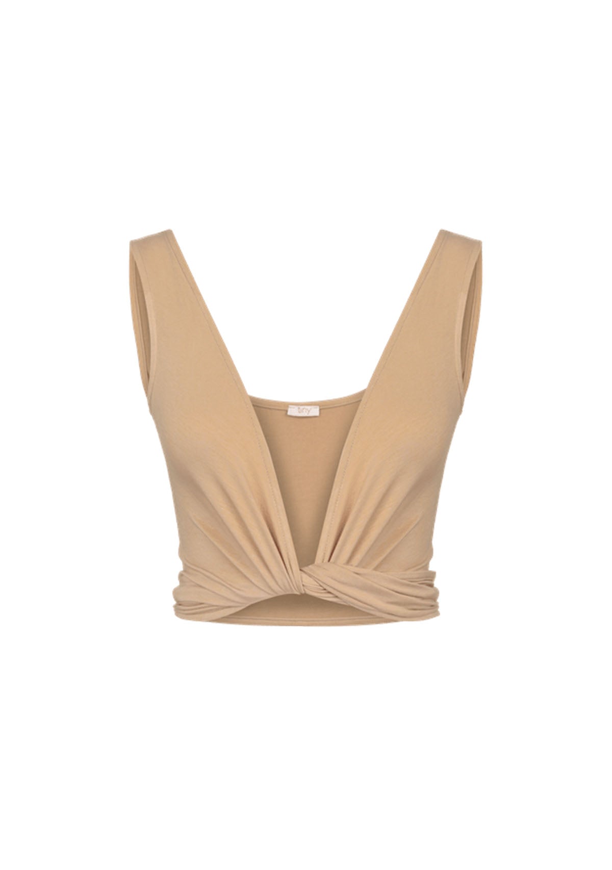 Bağlamalı Sıfır Kol Nude Bluz