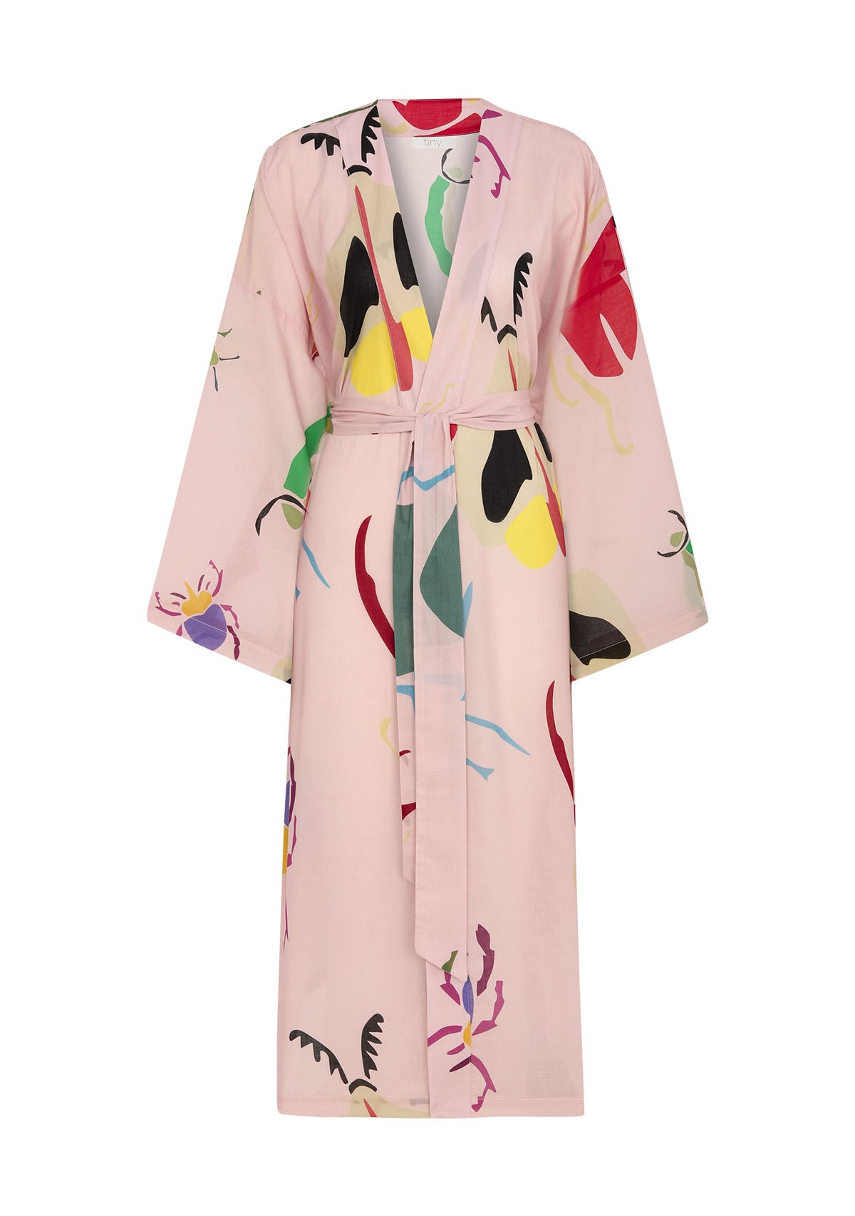 Pembe Desenli Kimono