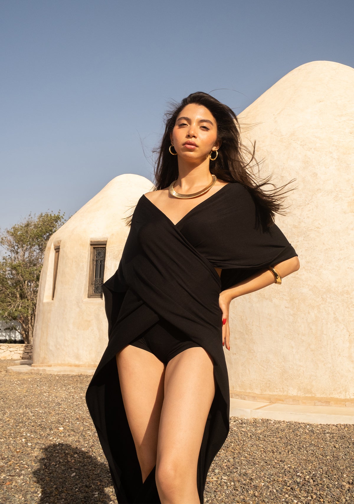 Çapraz Siyah Elbise