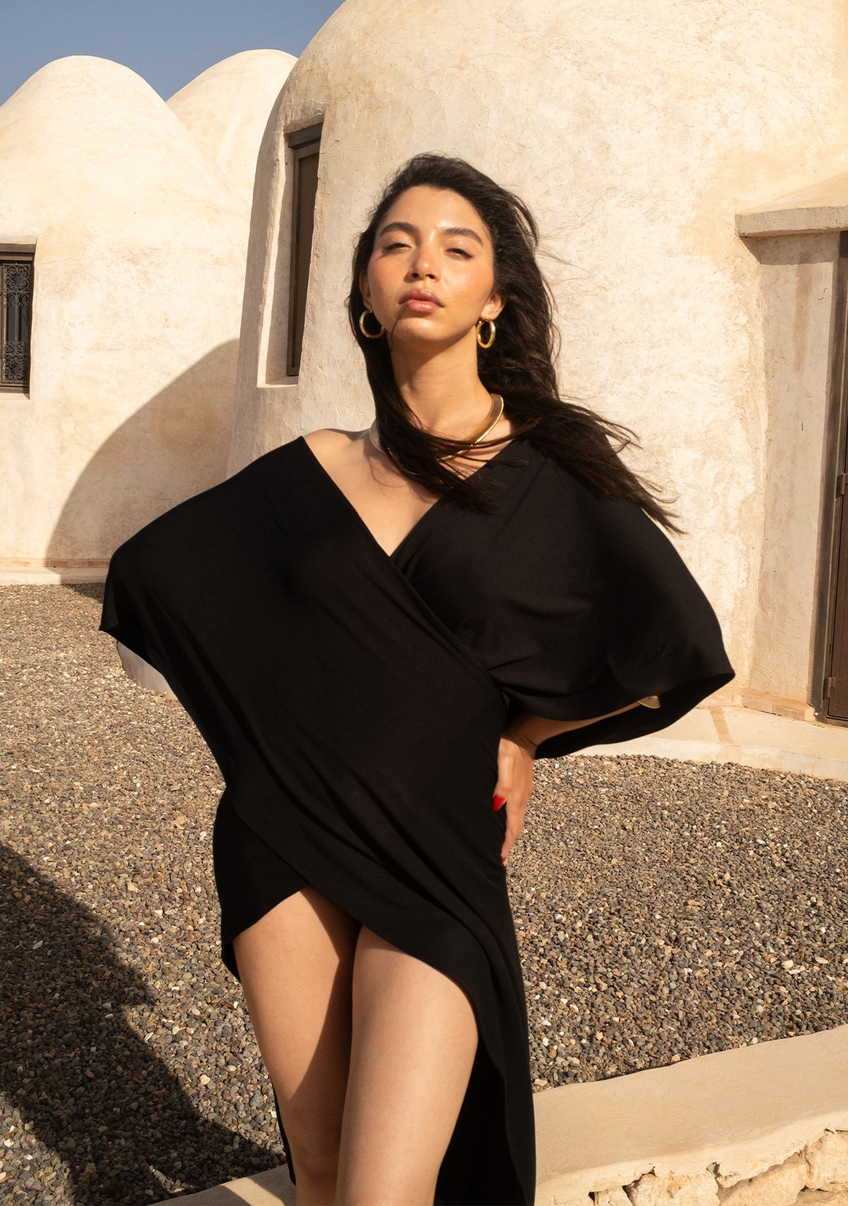 Çapraz Siyah Elbise