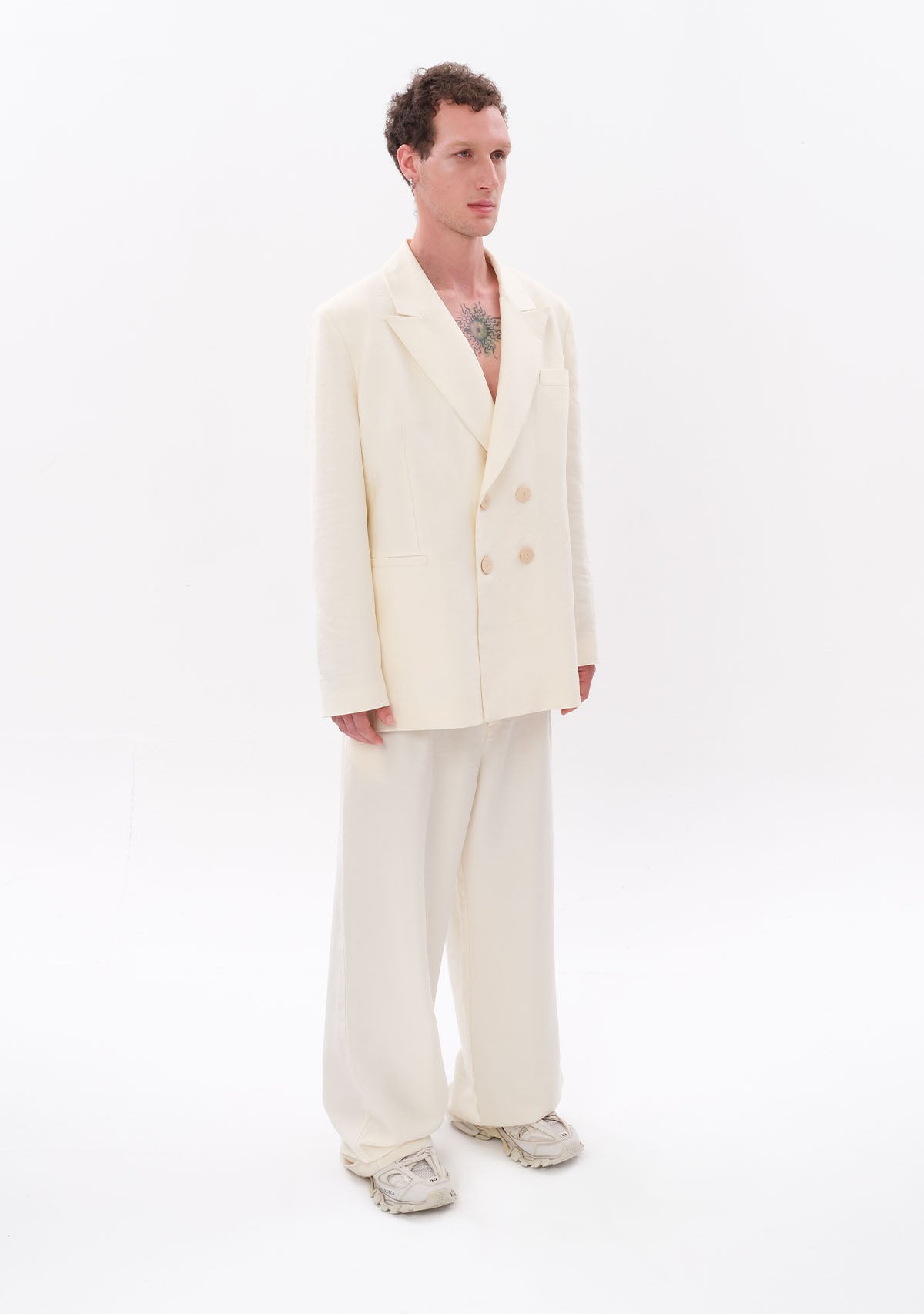 Beyaz Tencel™ Blazer