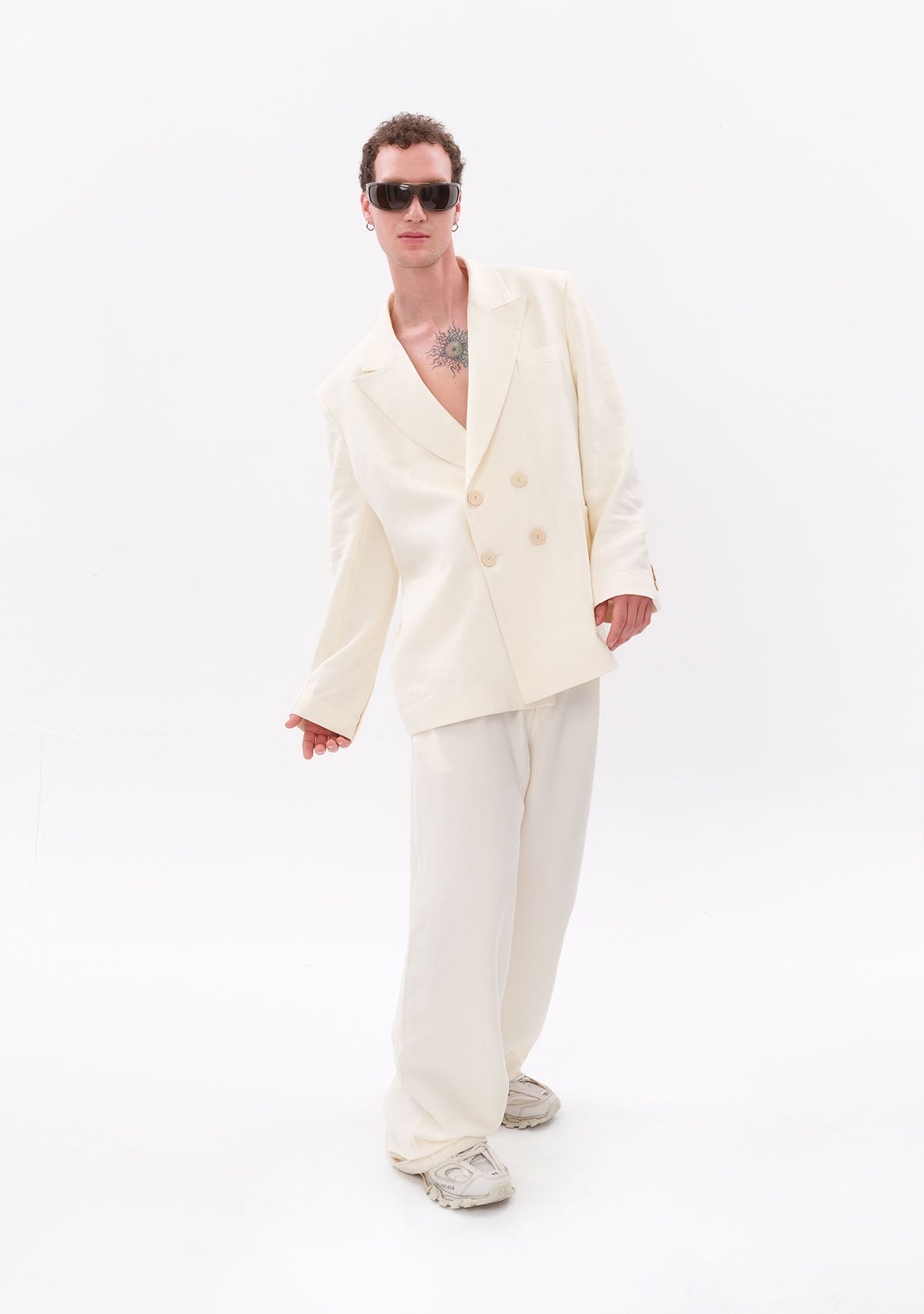 Beyaz Tencel™ Blazer