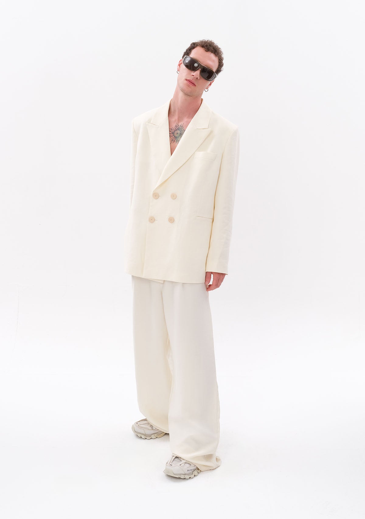 Beyaz Tencel™ Blazer