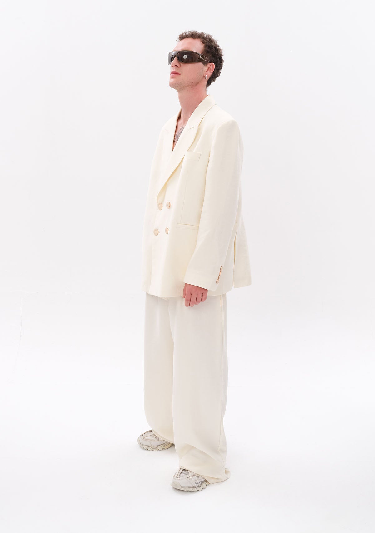 Beyaz Tencel™ Blazer