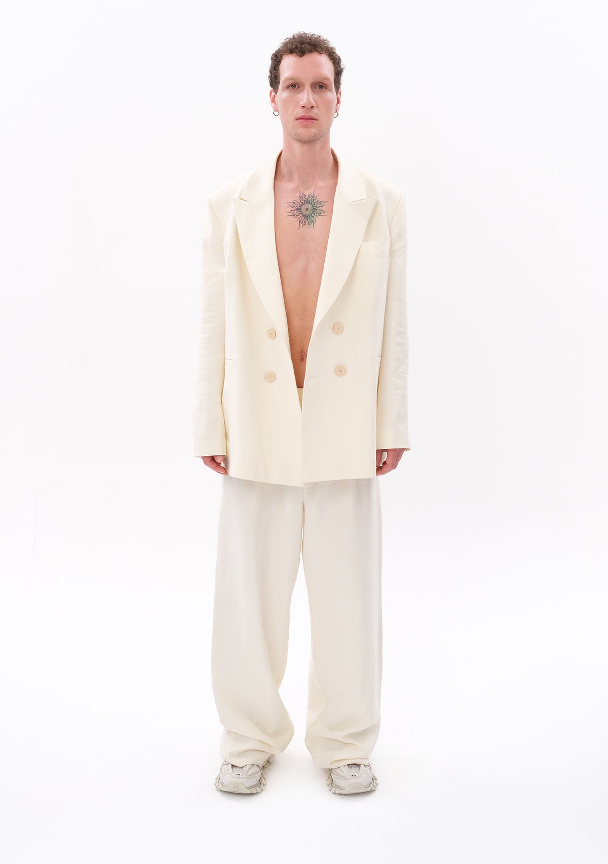 Beyaz Tencel™ Blazer