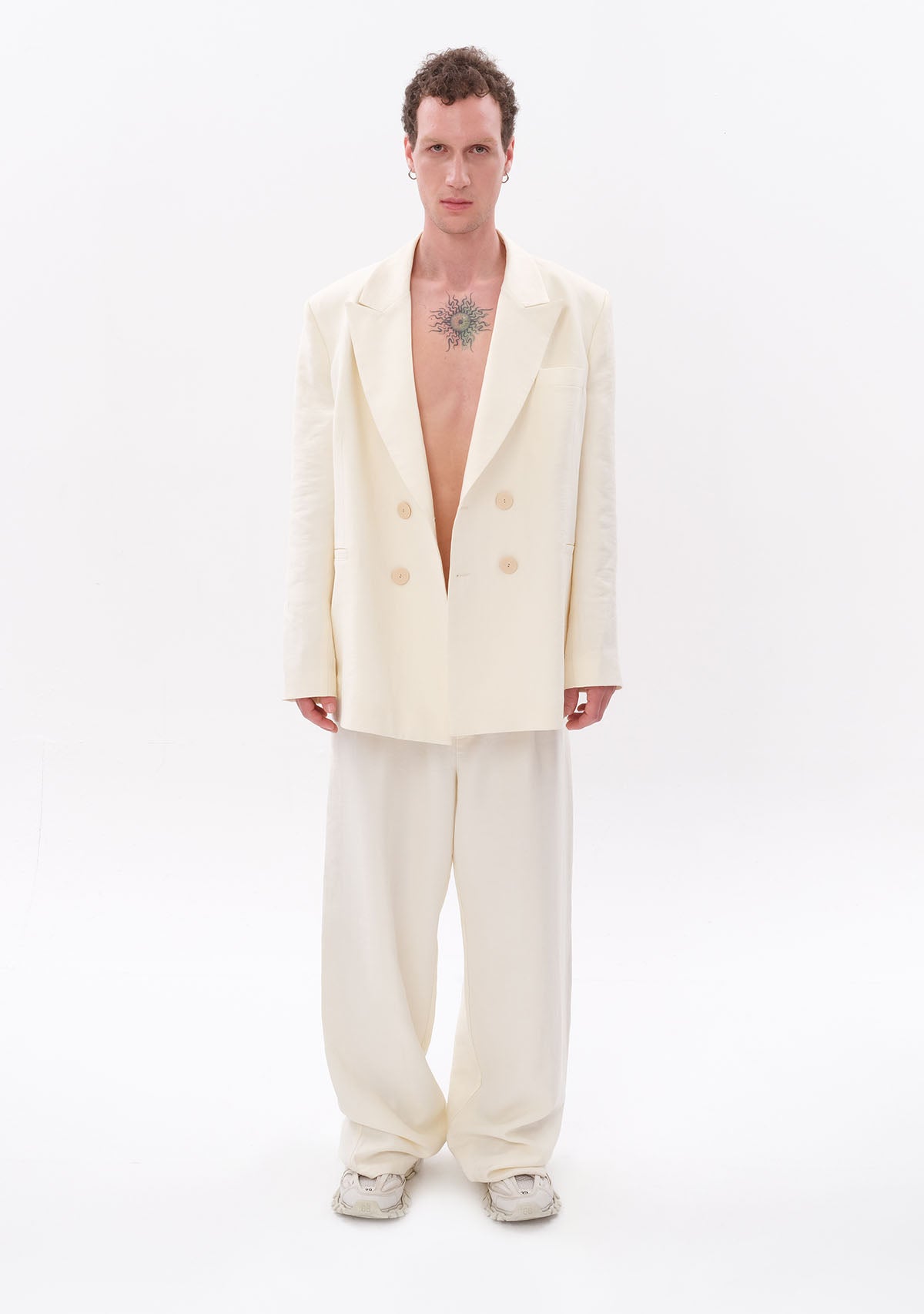 Beyaz Tencel™ Blazer