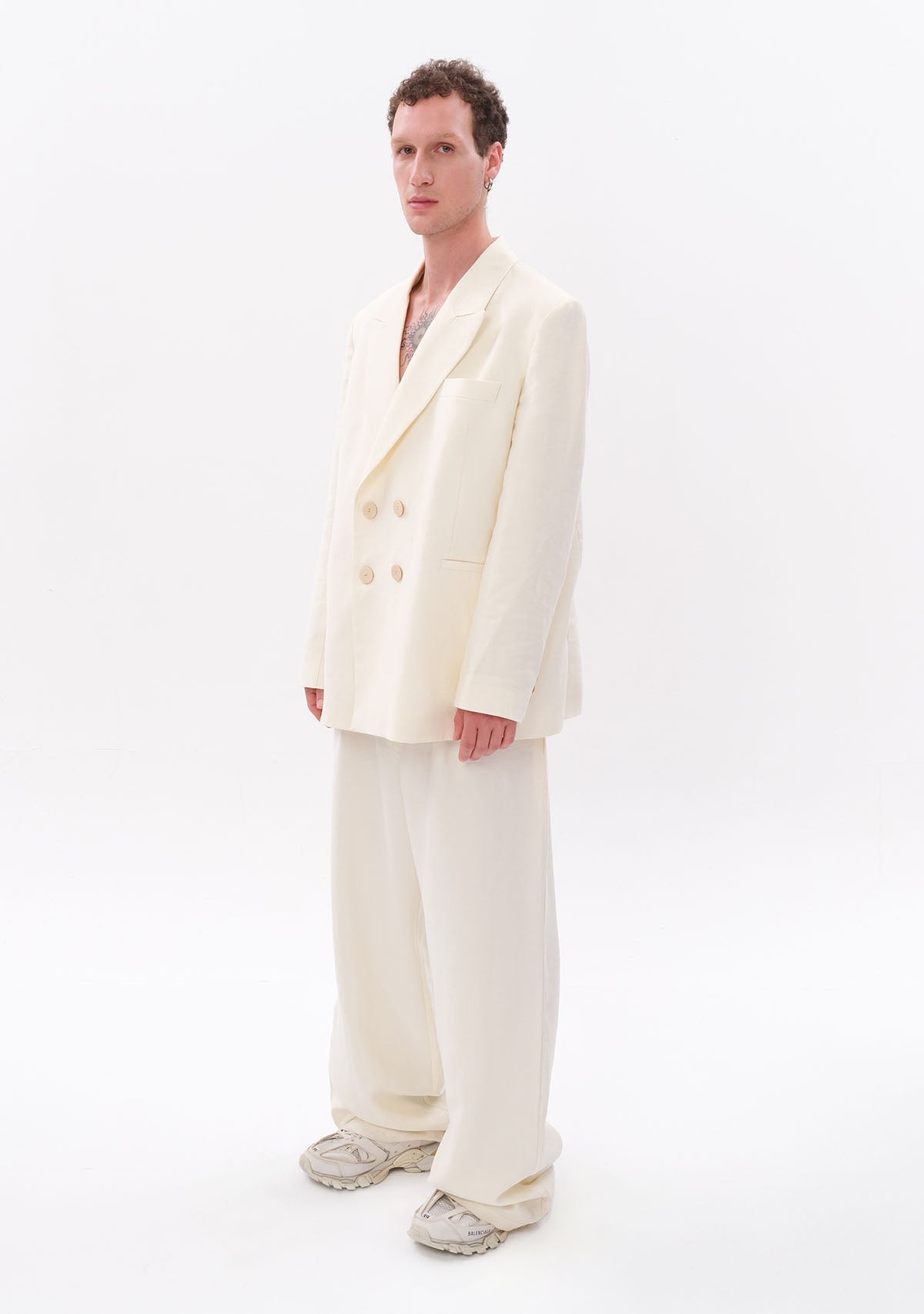 Beyaz Tencel™ Blazer