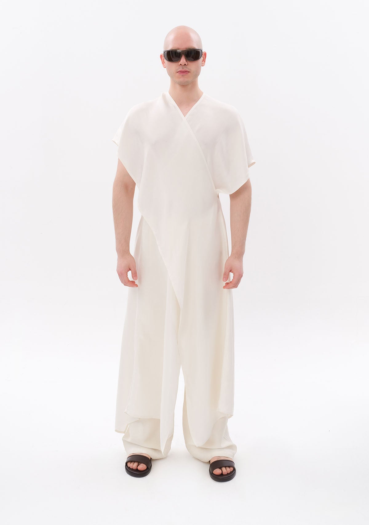 Beyaz Luxe Tencel™ Elbise