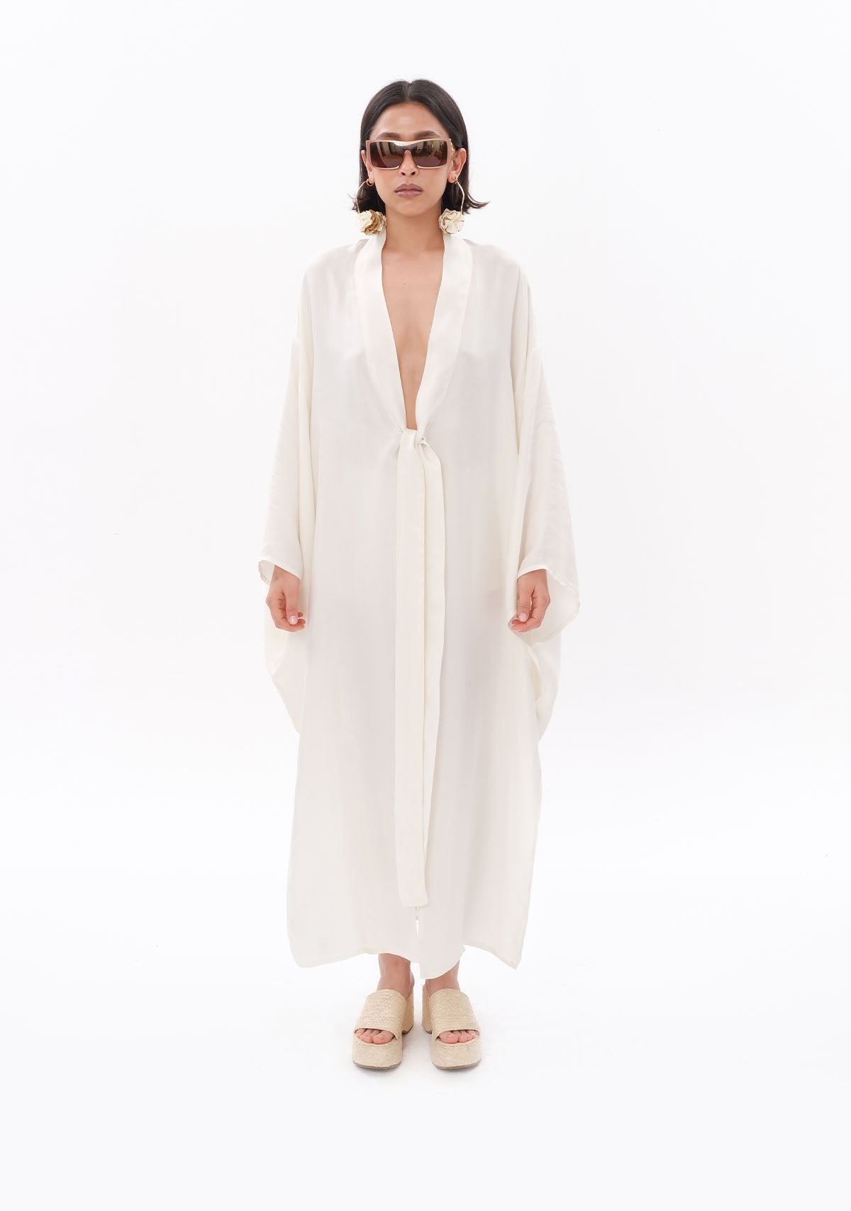 Beyaz Luxe Tencel™ Kimono