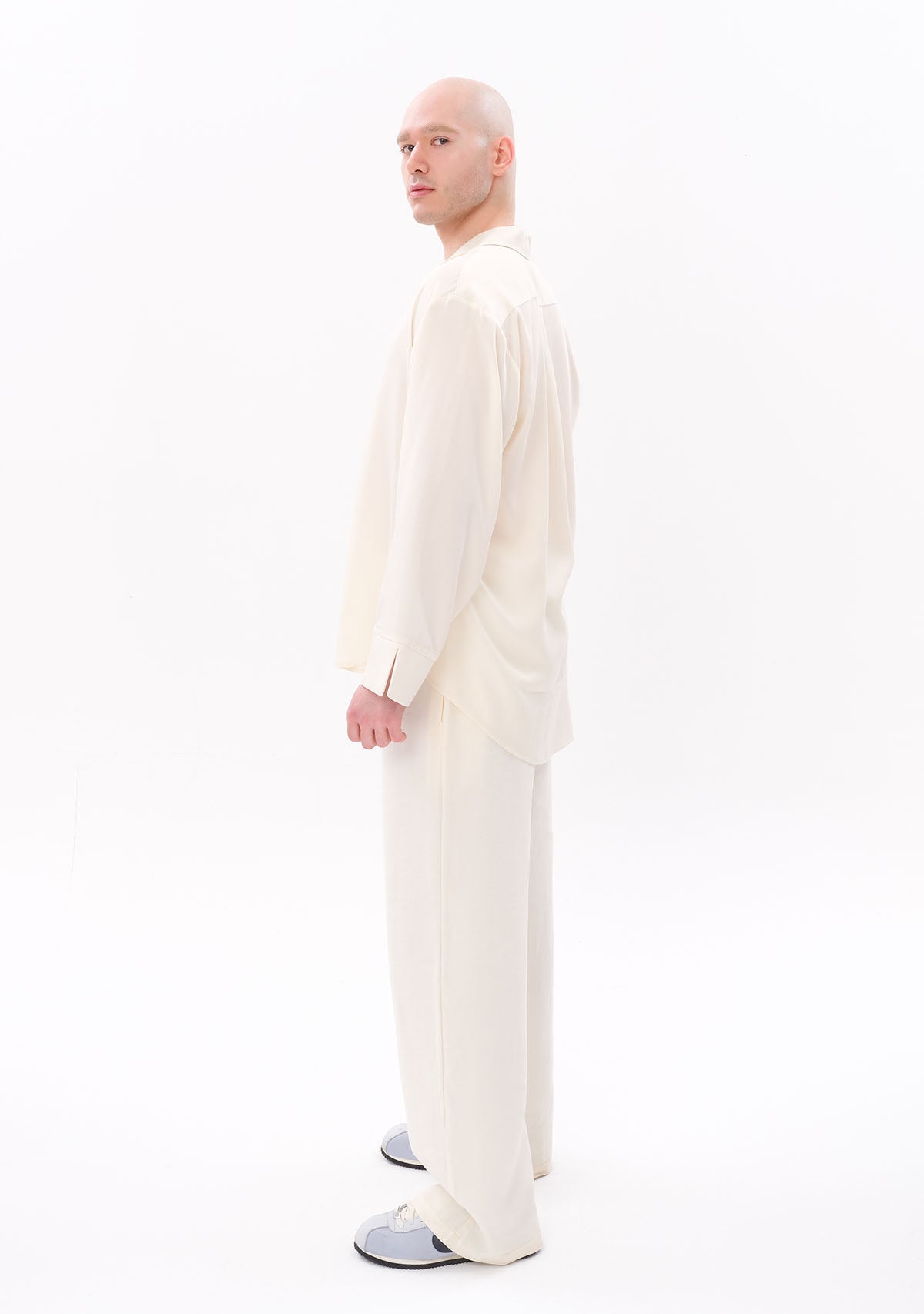 Beyaz Tencel™ Oversize Gömlek