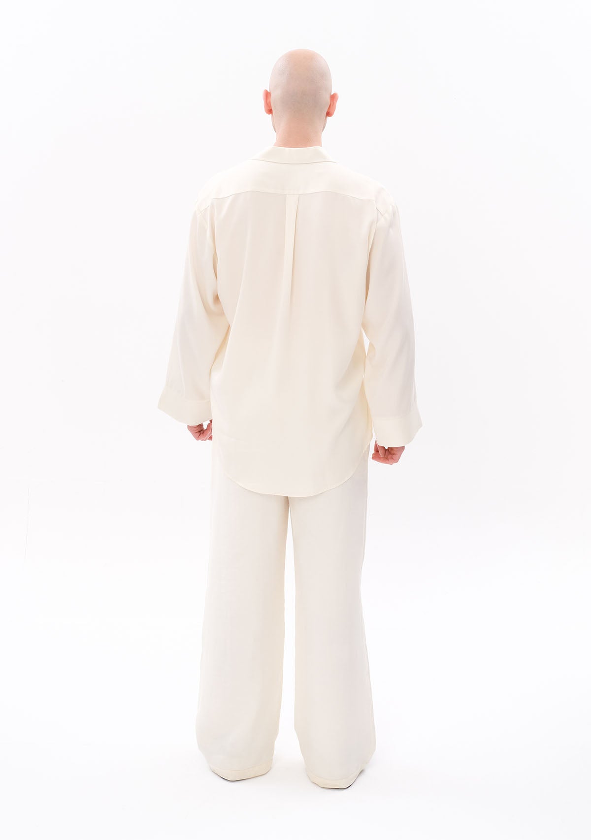 Beyaz Tencel™ Oversize Gömlek