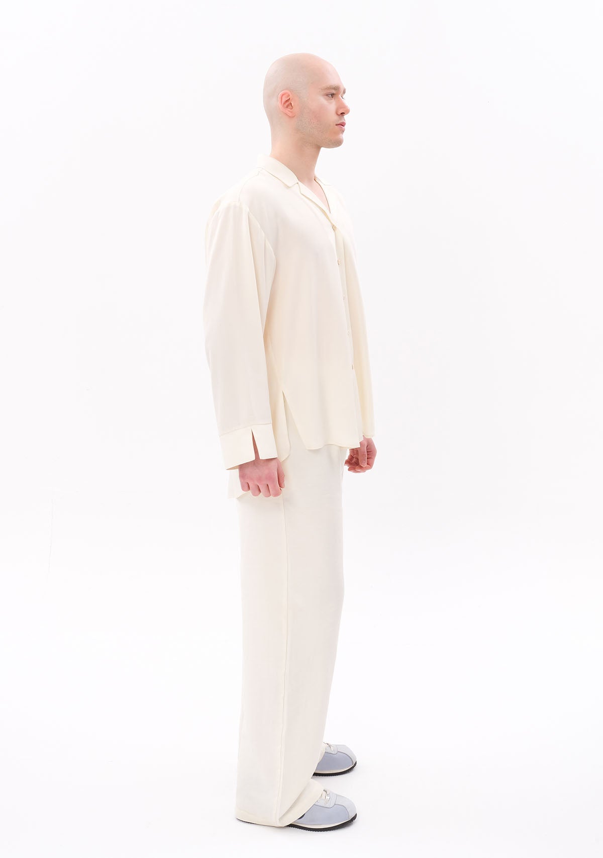 Beyaz Tencel™ Oversize Gömlek