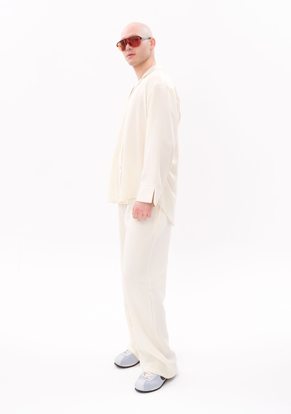 Beyaz Tencel™ Oversize Gömlek