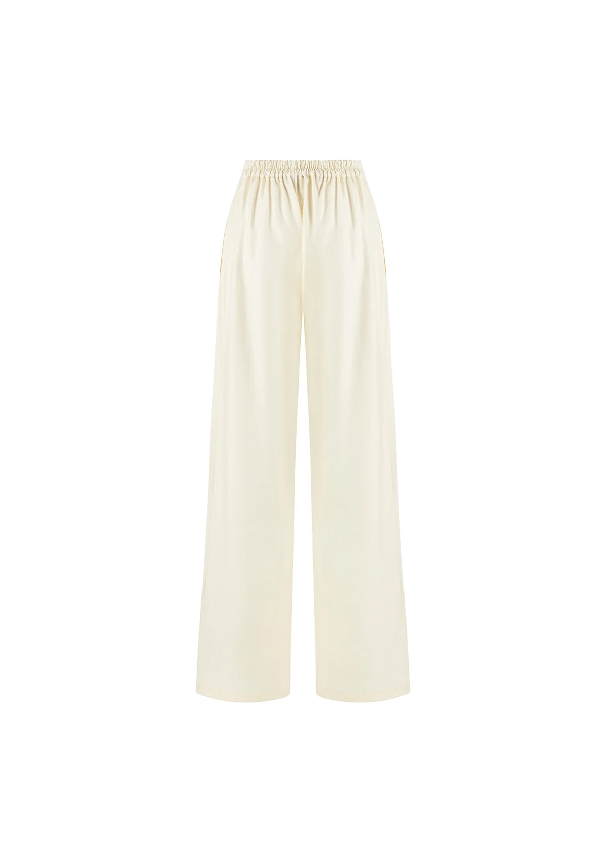 Beyaz Tencel™ Pantolon