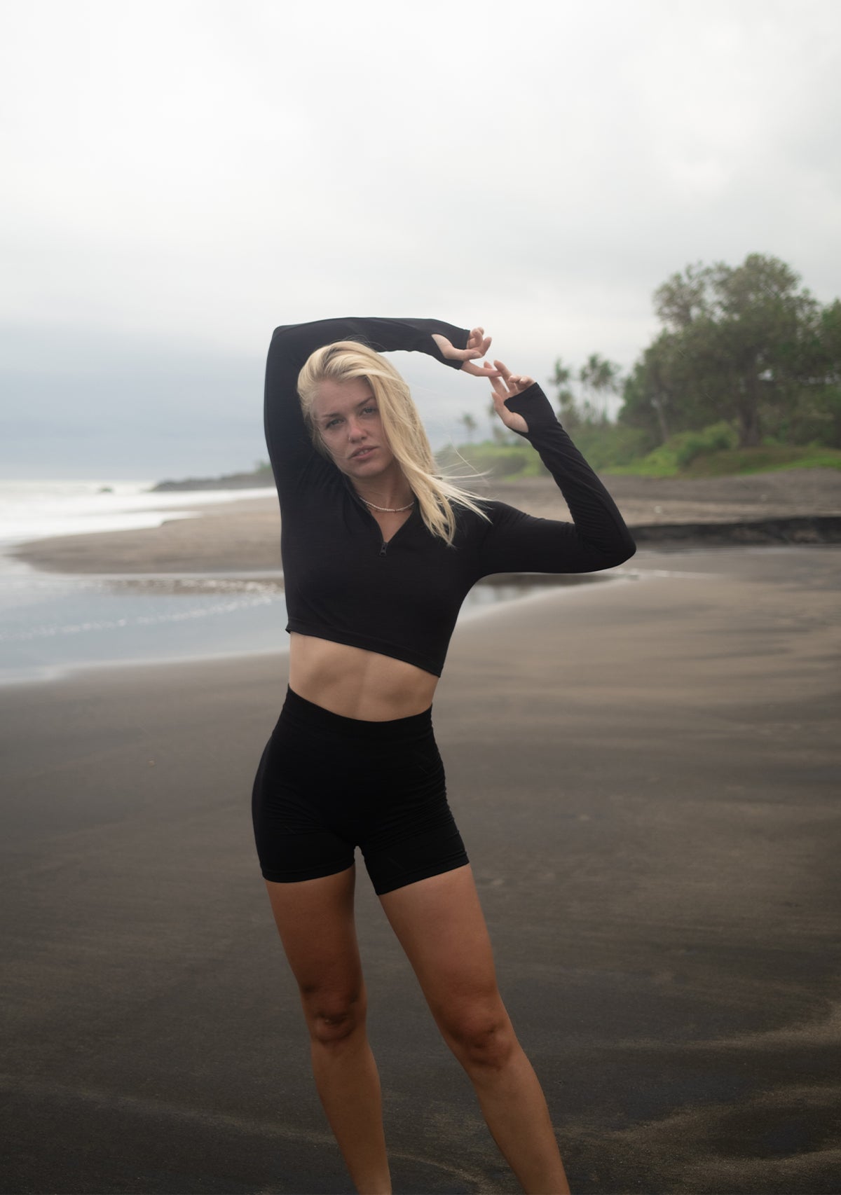 Yarım Fermuarlı Uzun Kollu Aktif Üst