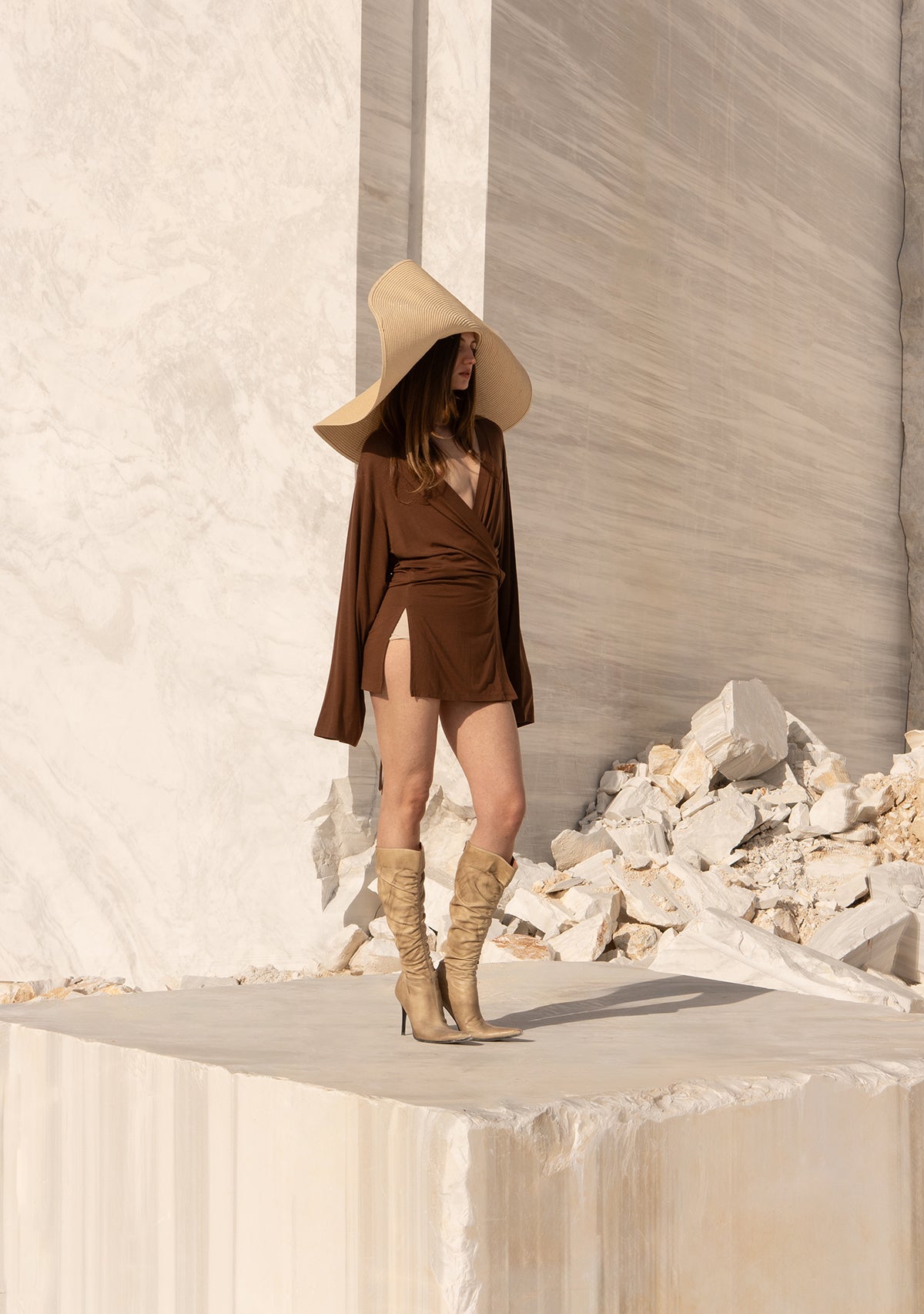 Brown Wrap Shirt