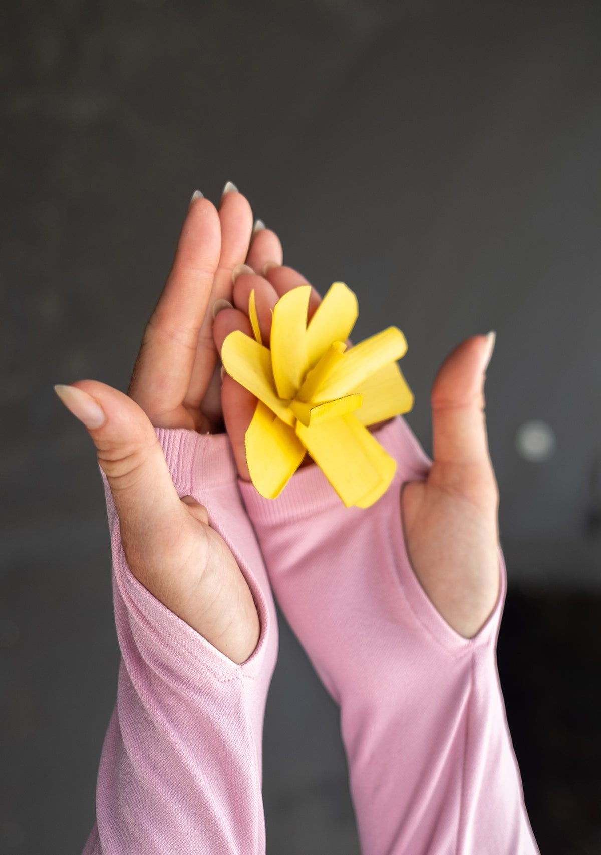 Dikişsiz Uzun Kollu U Yaka Crop Bluz