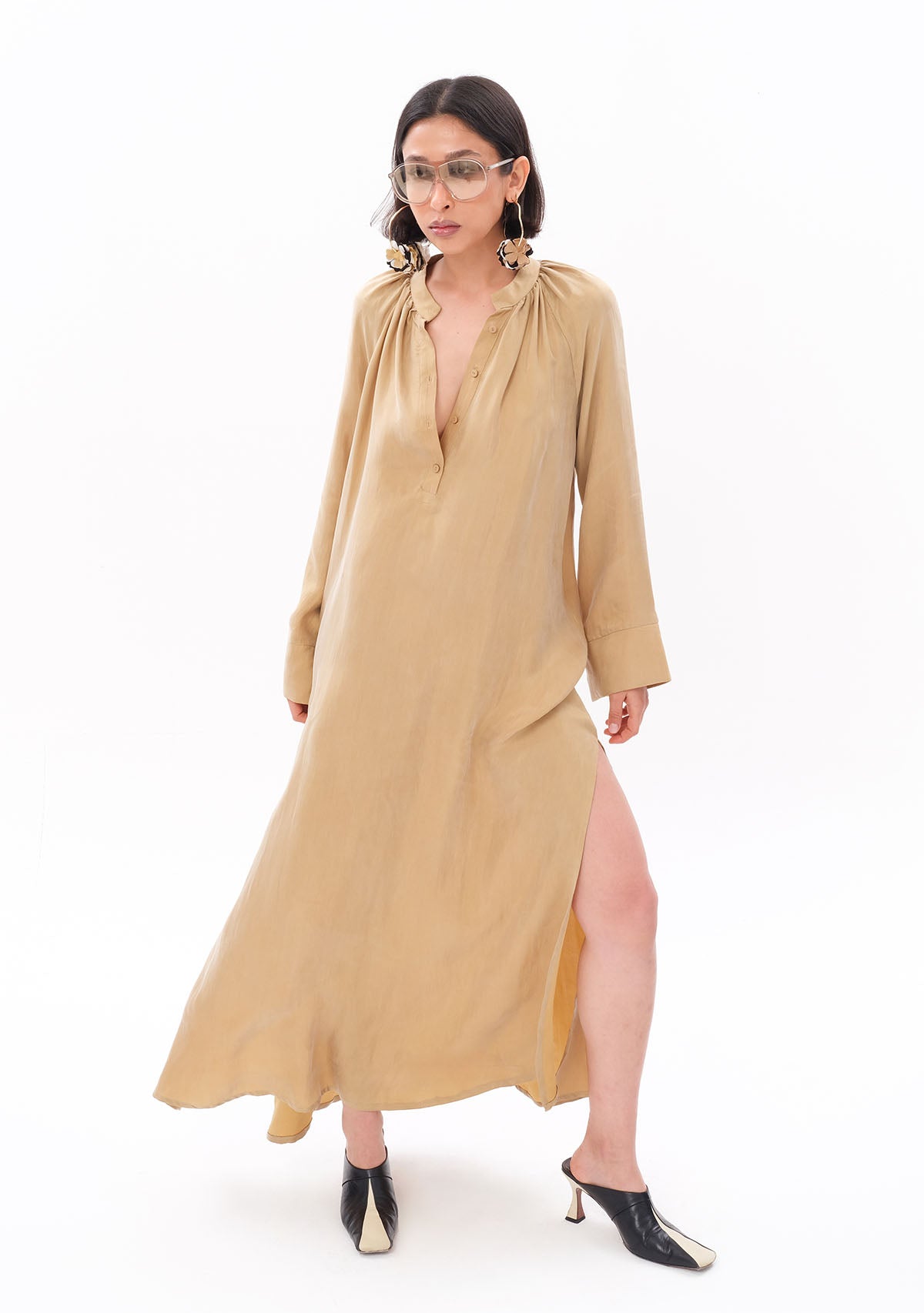 Beige Marrakesh Tencel Dress