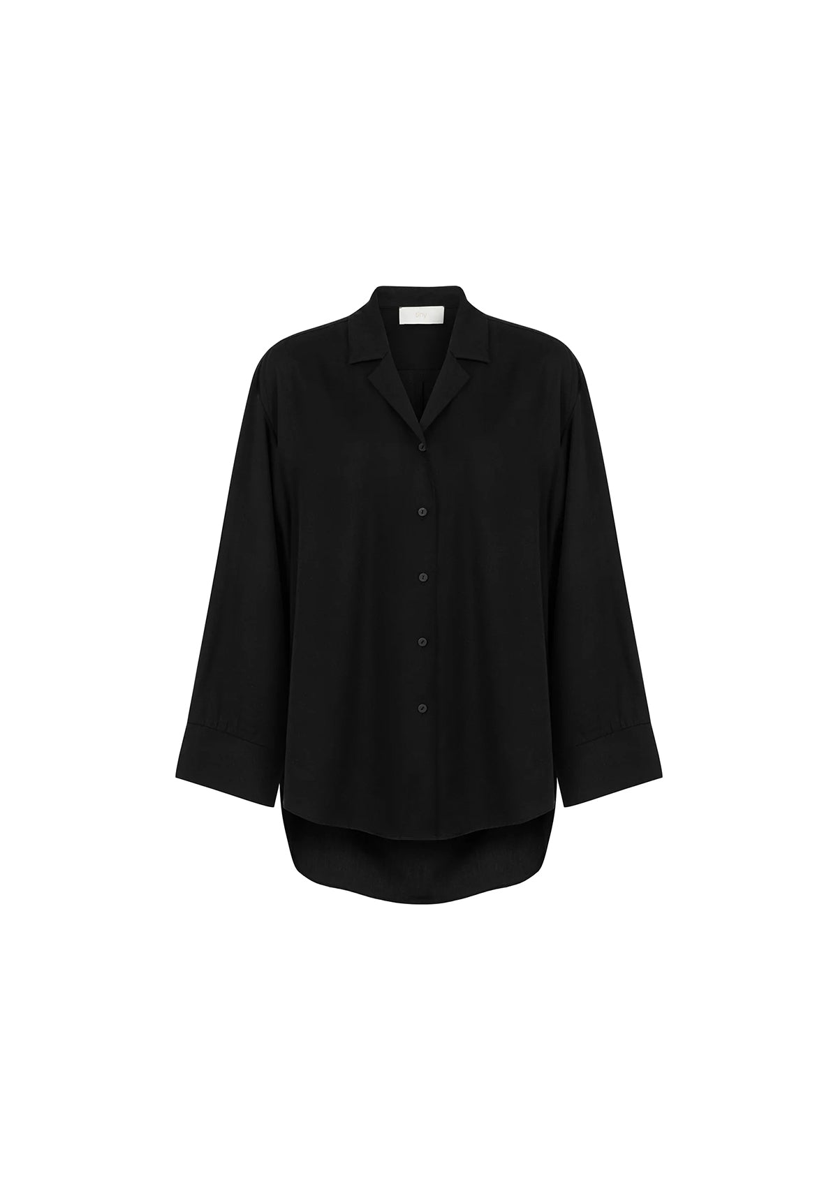 Black Tencel Oversize Shirt