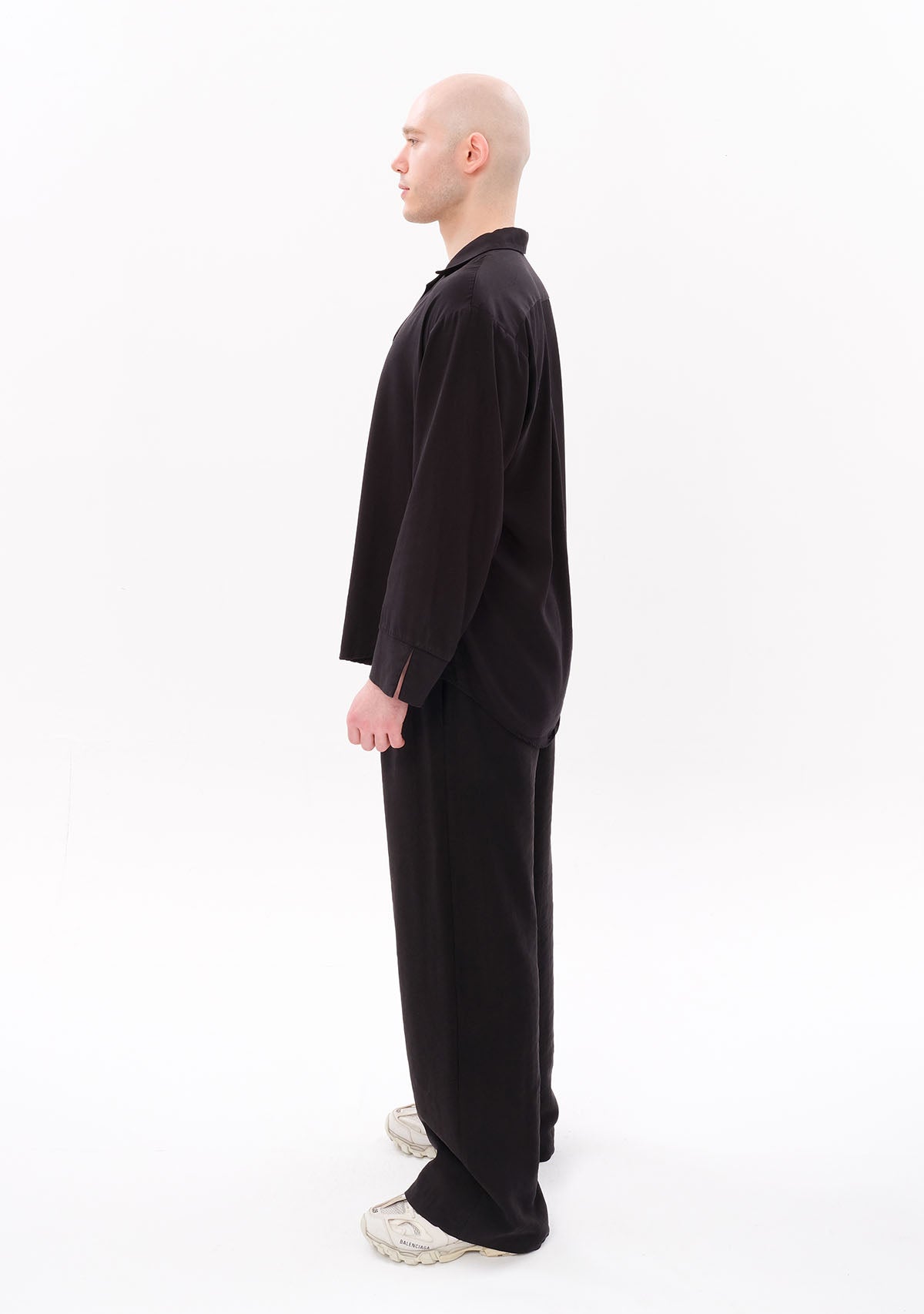 Black Tencel Oversize Shirt