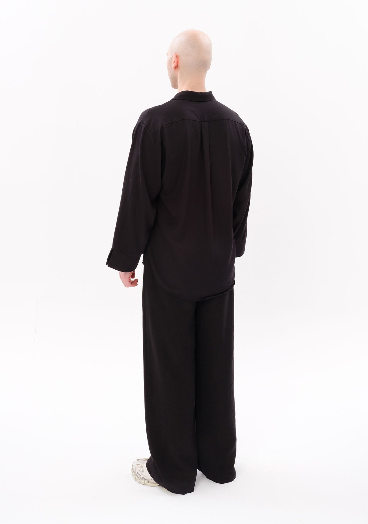 Siyah Tencel™ Oversize Gömlek