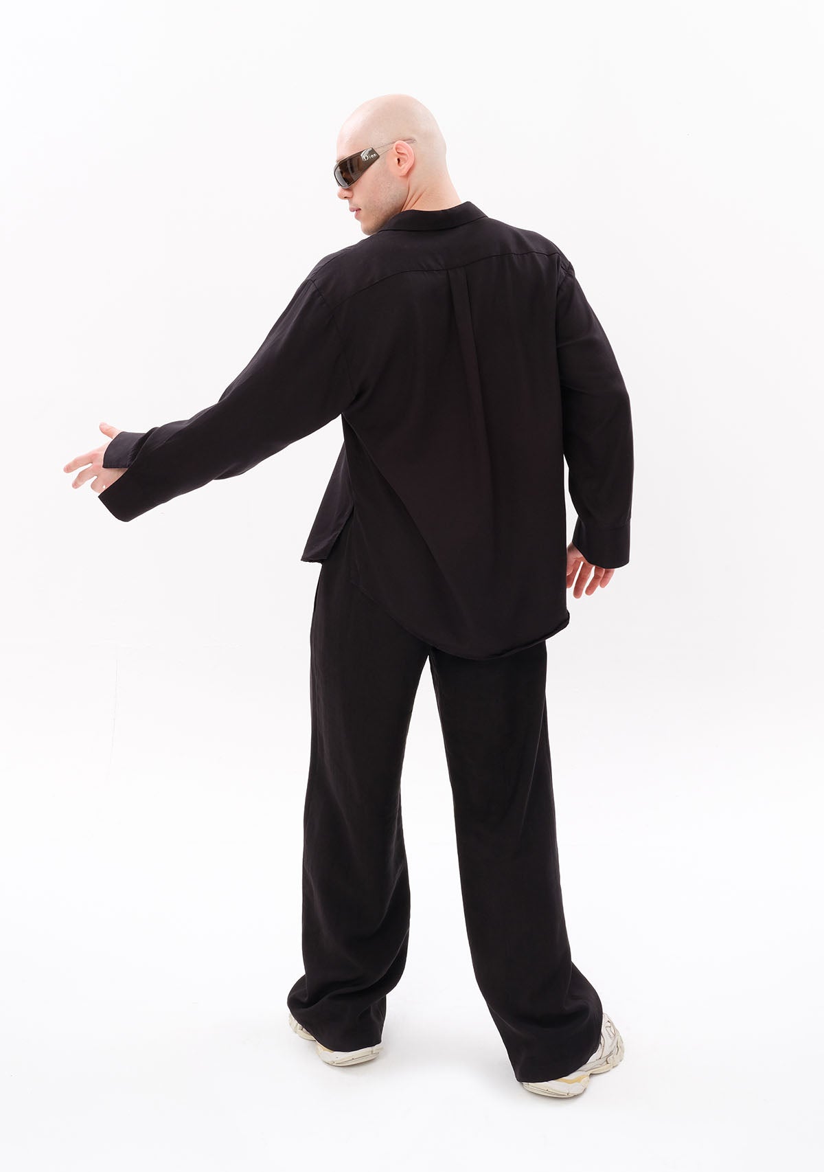 Black Tencel Oversize Shirt