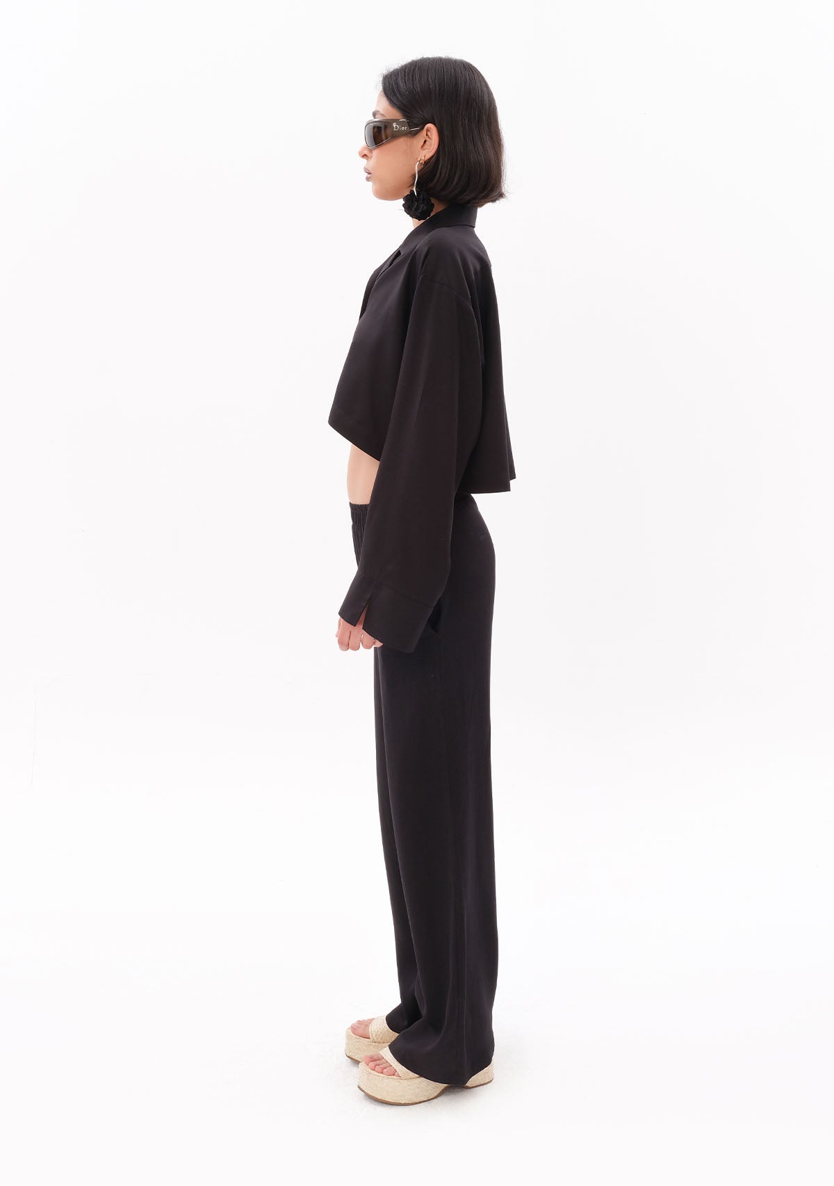 Black Tencel Day Pants