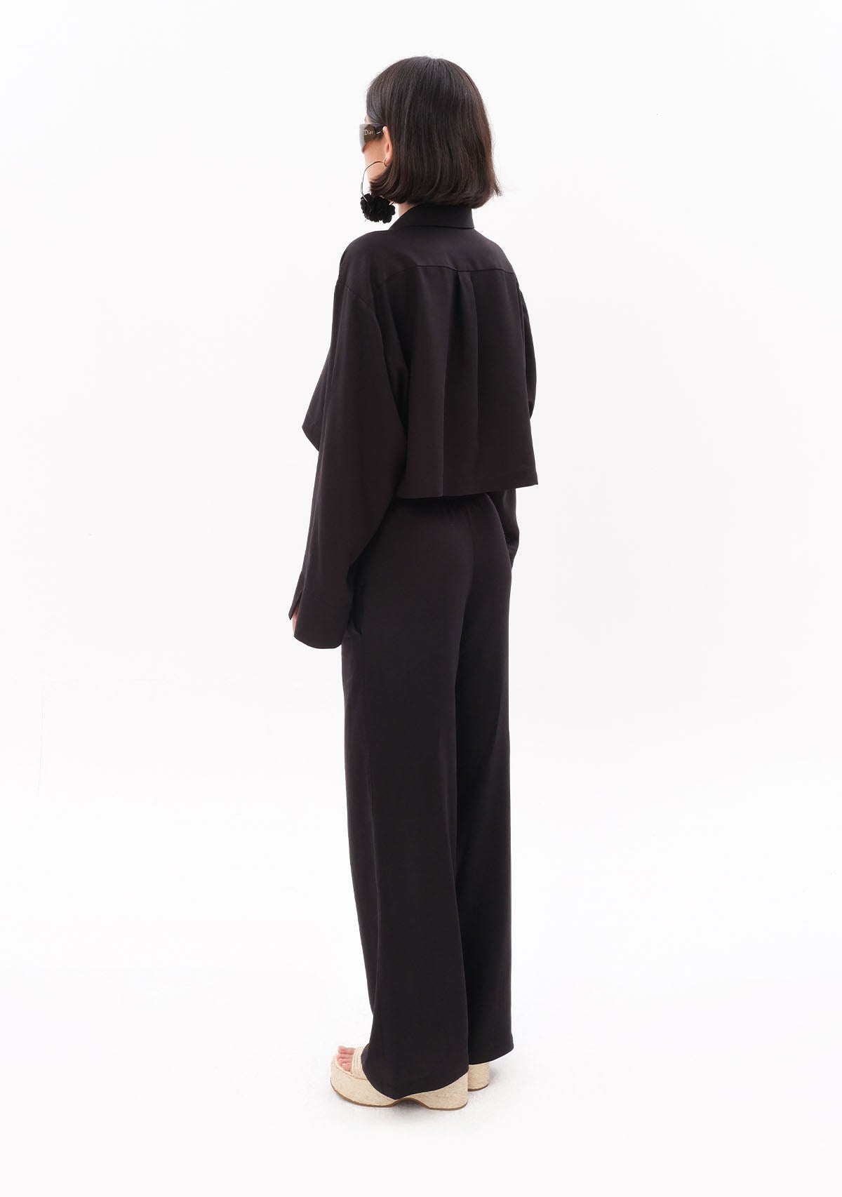 Black Tencel Day Pants