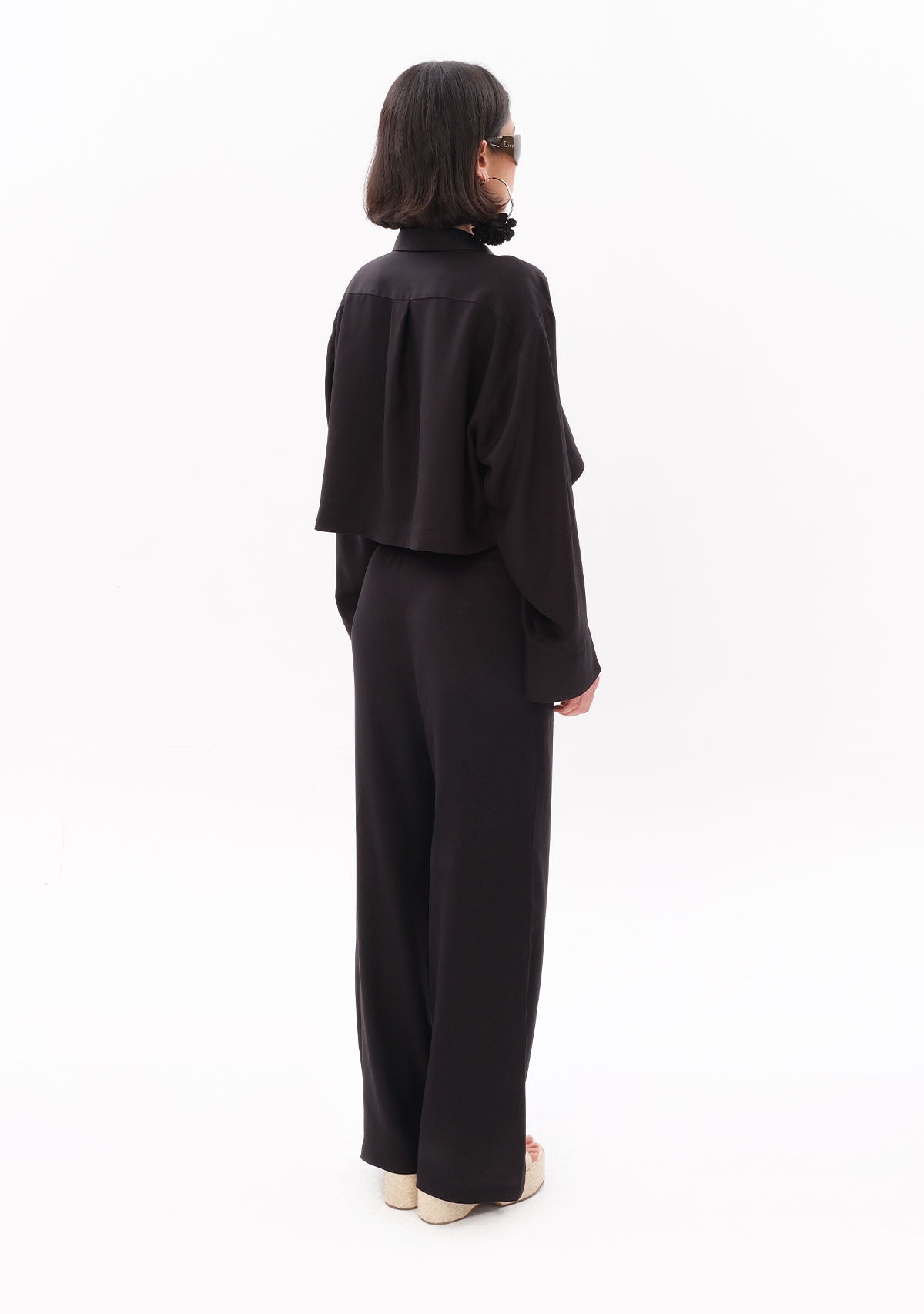 Black Tencel Day Pants