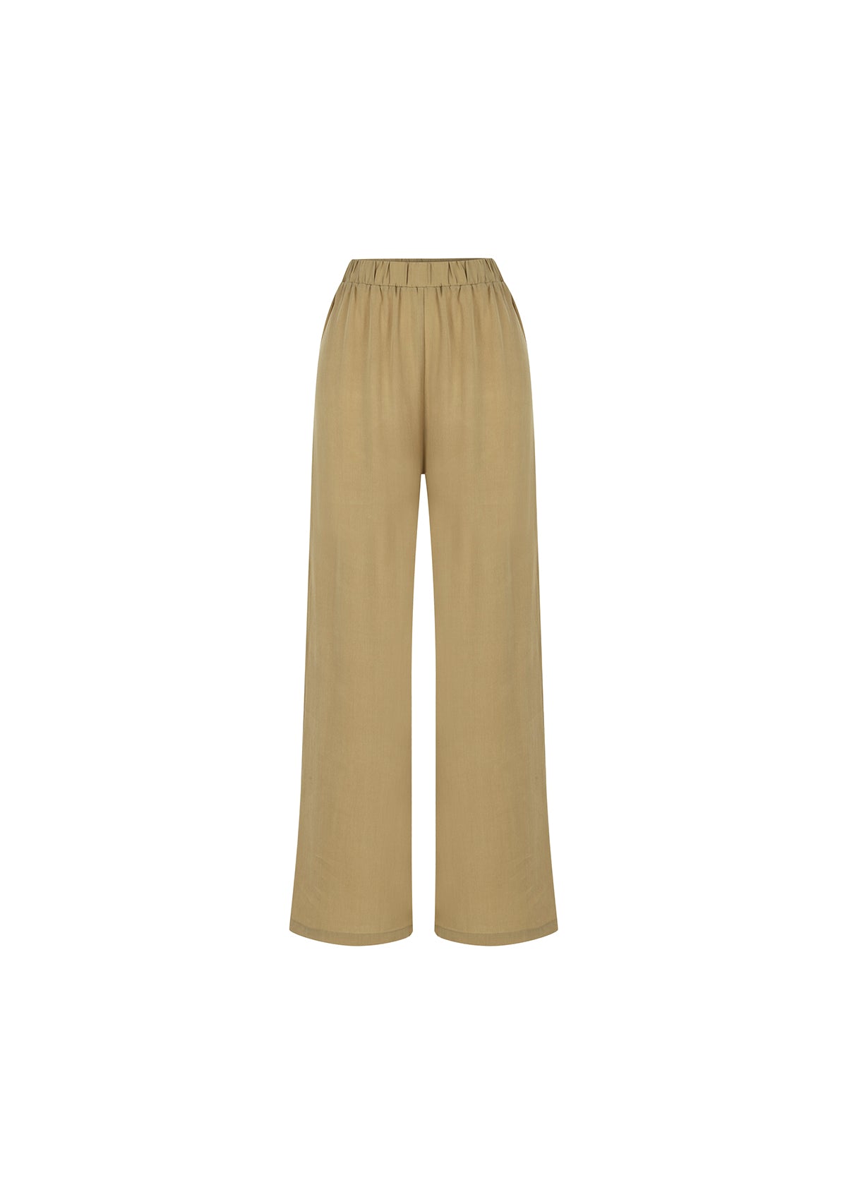 Beige Tencel Day Pants