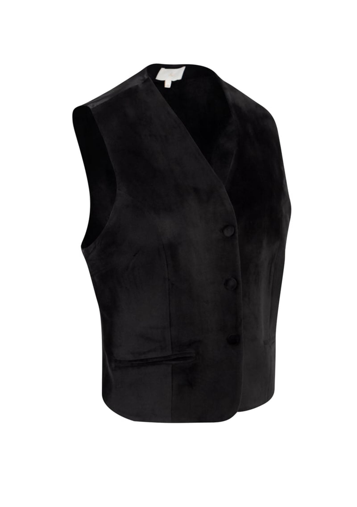 Black Ines Velvet Vest