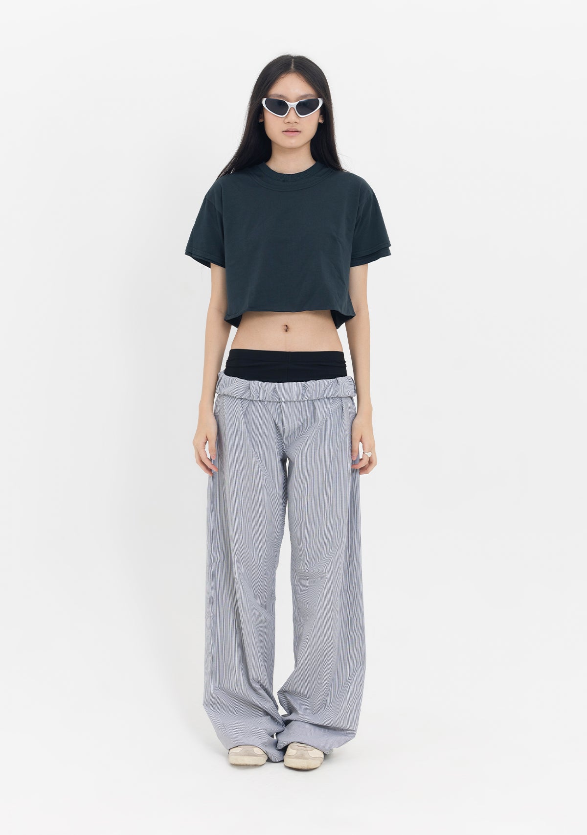 Cosmic Balance Anthracite Crop Tshirt