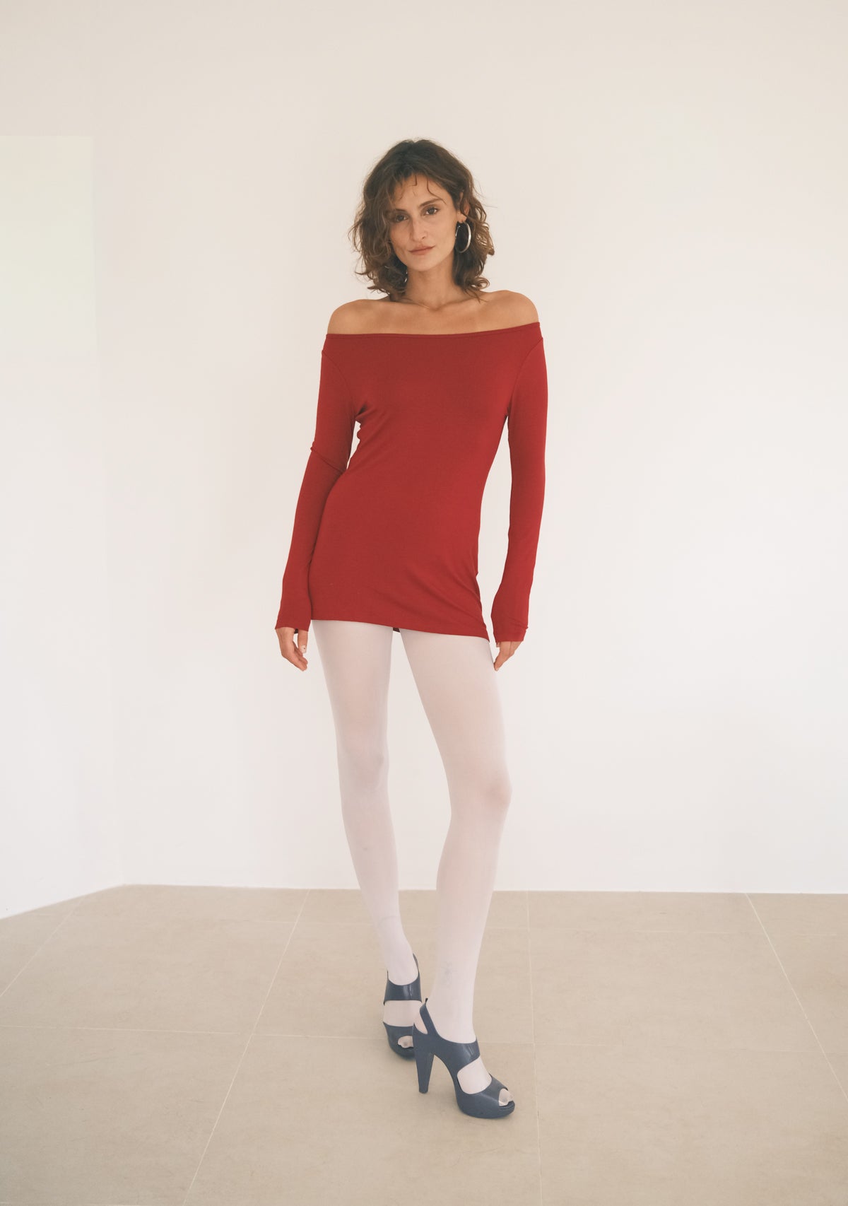 Düşük Omuz Mini Elbise