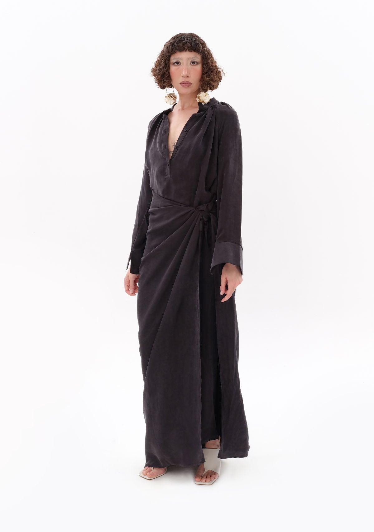 Siyah Luxe Tencel Pareo