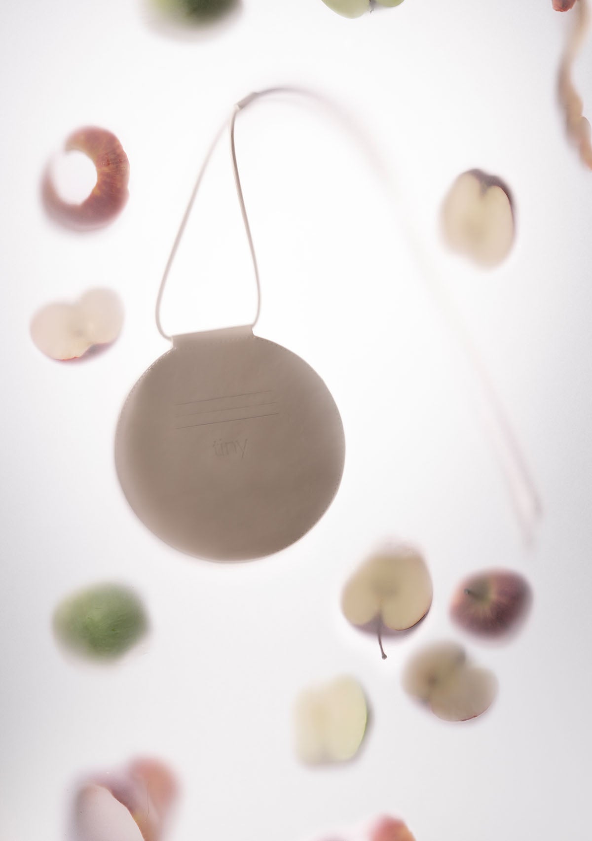 Mocha Vegan Leather Round Bag