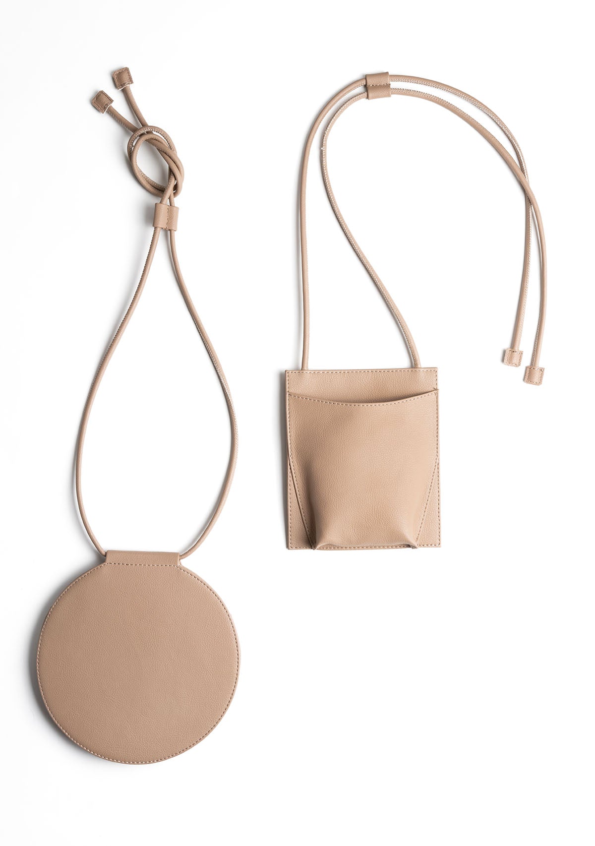 Mocha Vegan Leather Round Bag