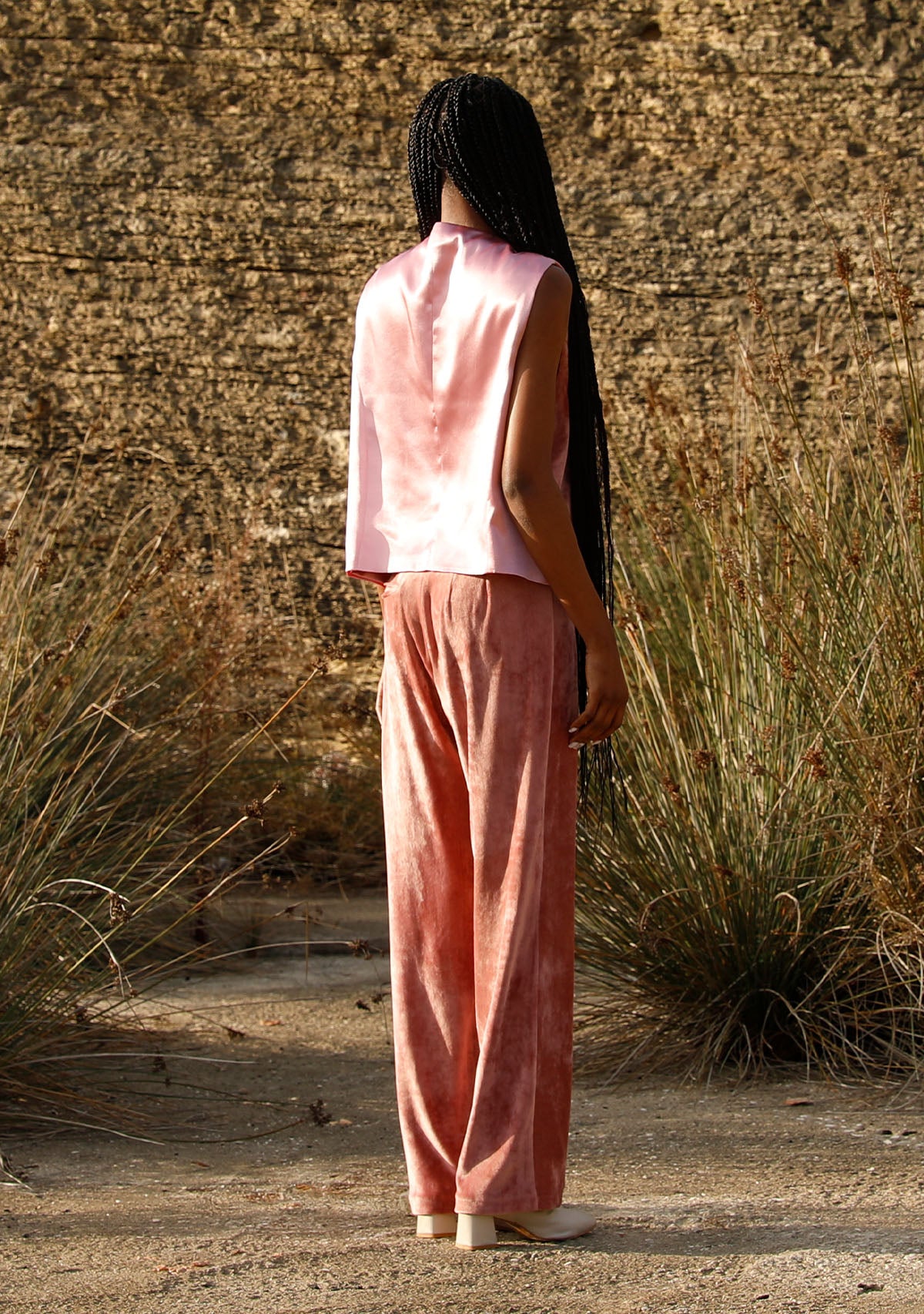 Pink Ines Velvet Trouser