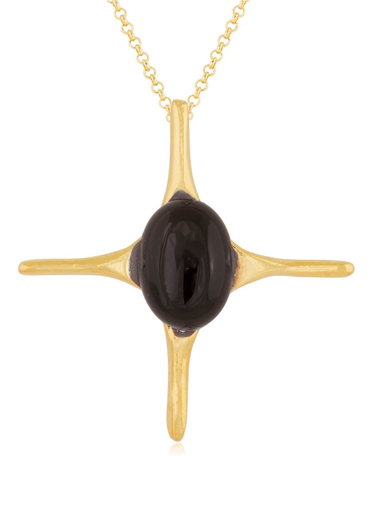 Quadro Necklace Gold/Onyx