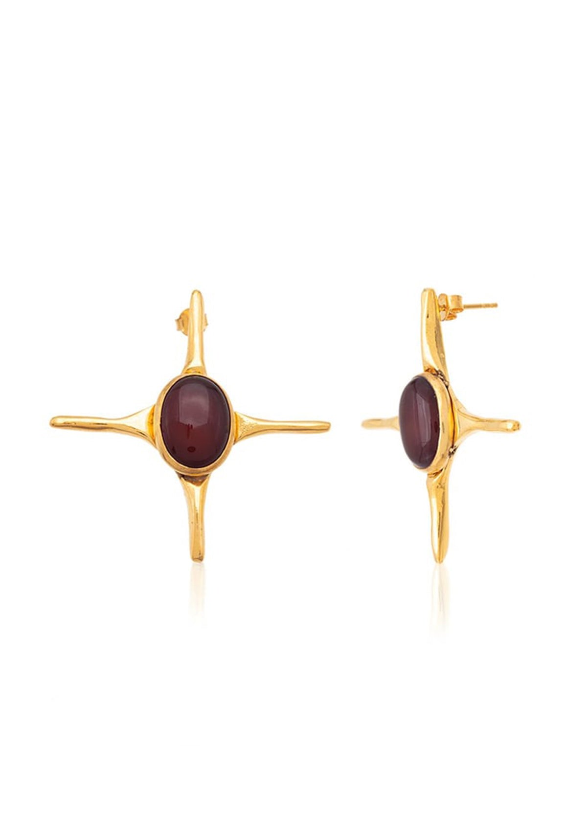 Quardo Earring Gold/Agate