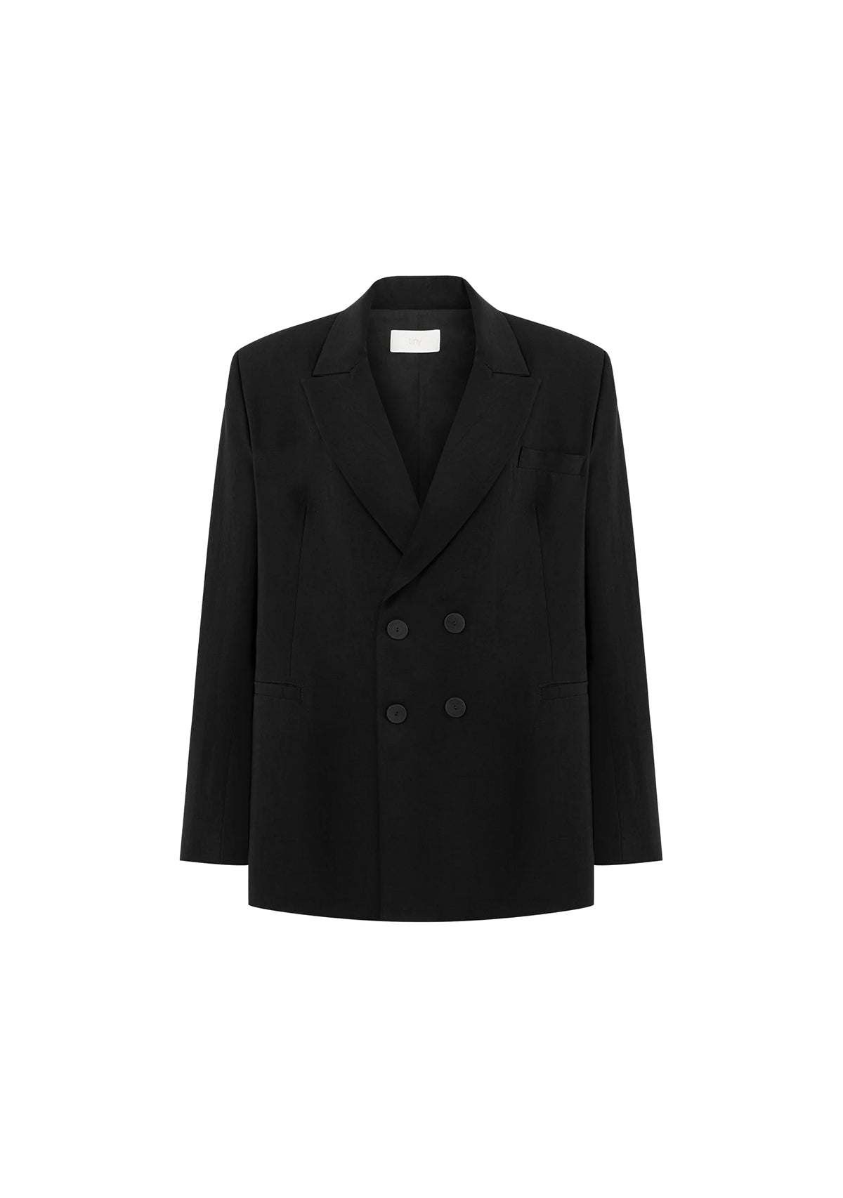 Black Tencel Blazer Jacket