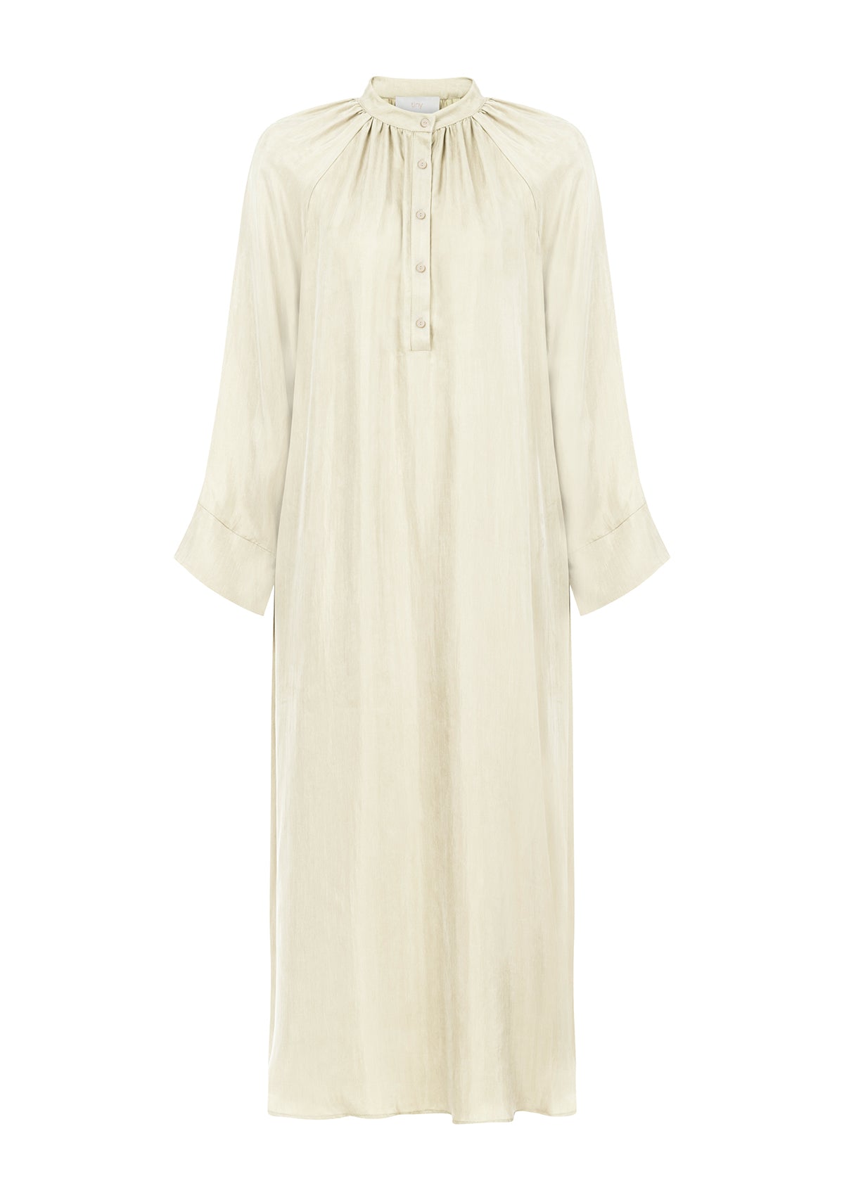 Beyaz Luxe Tencel™ Reglan Kol Elbise