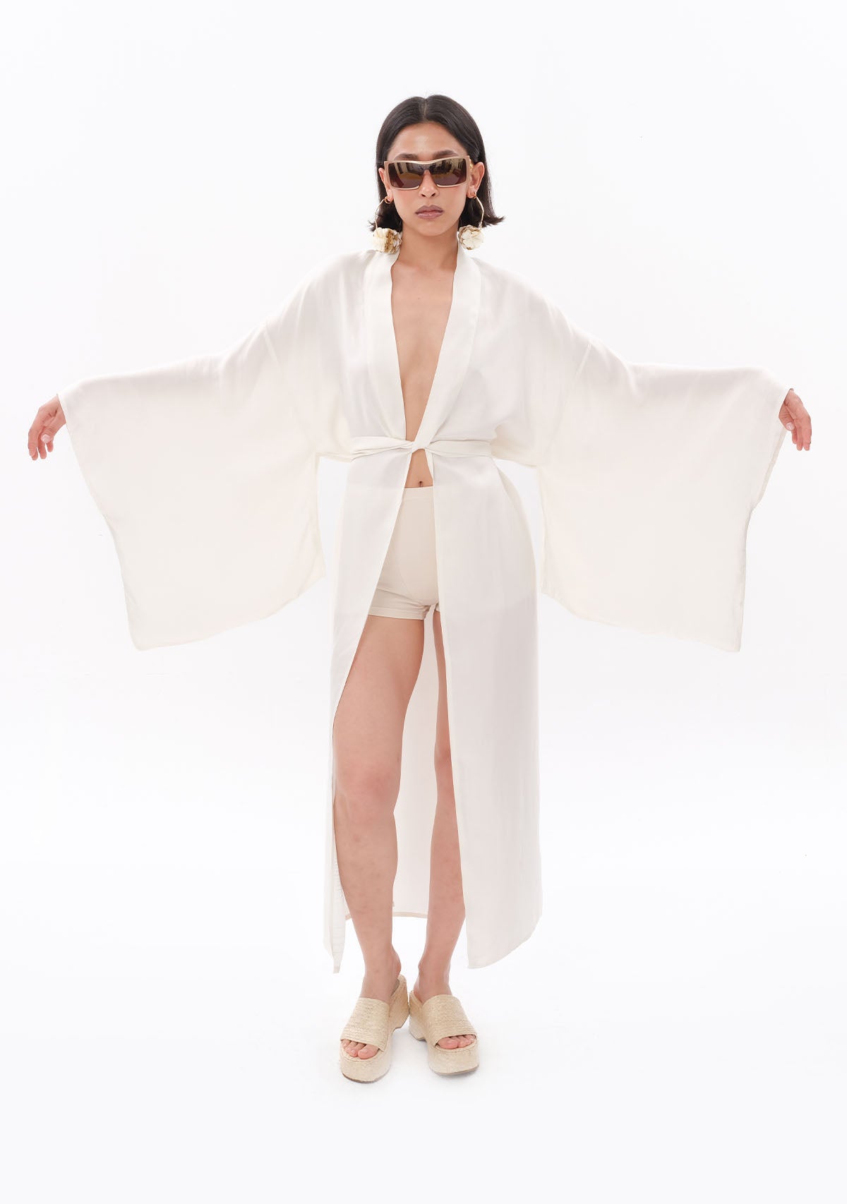 Beyaz Luxe Tencel™ Kimono