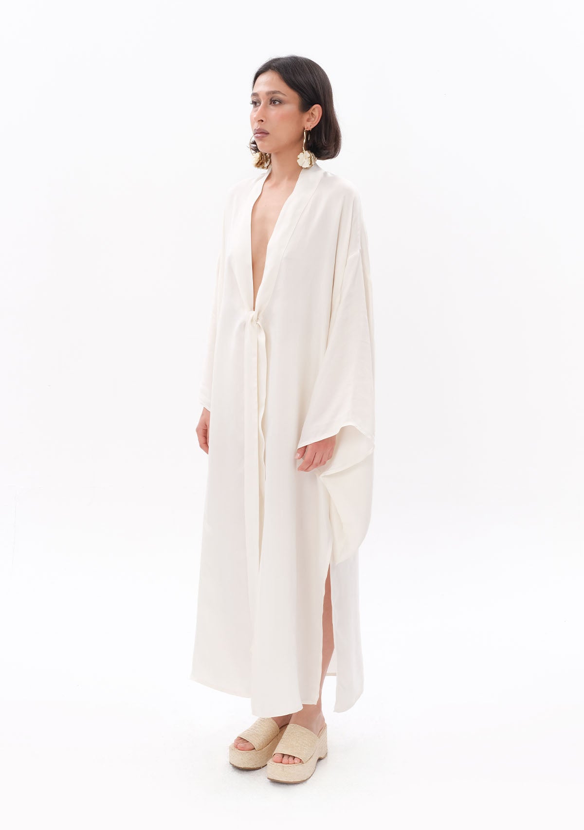 Beyaz Luxe Tencel™ Kimono