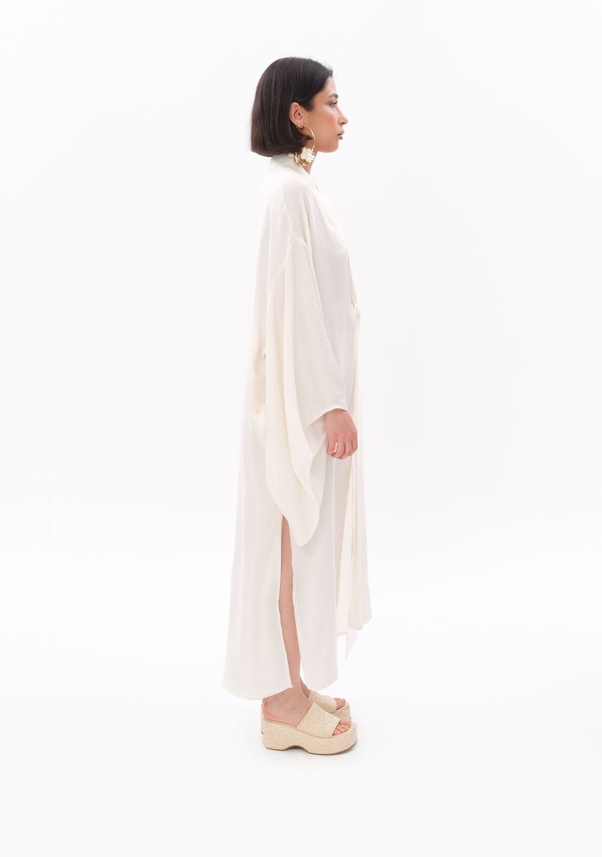 White Luxe Tencel Kimono