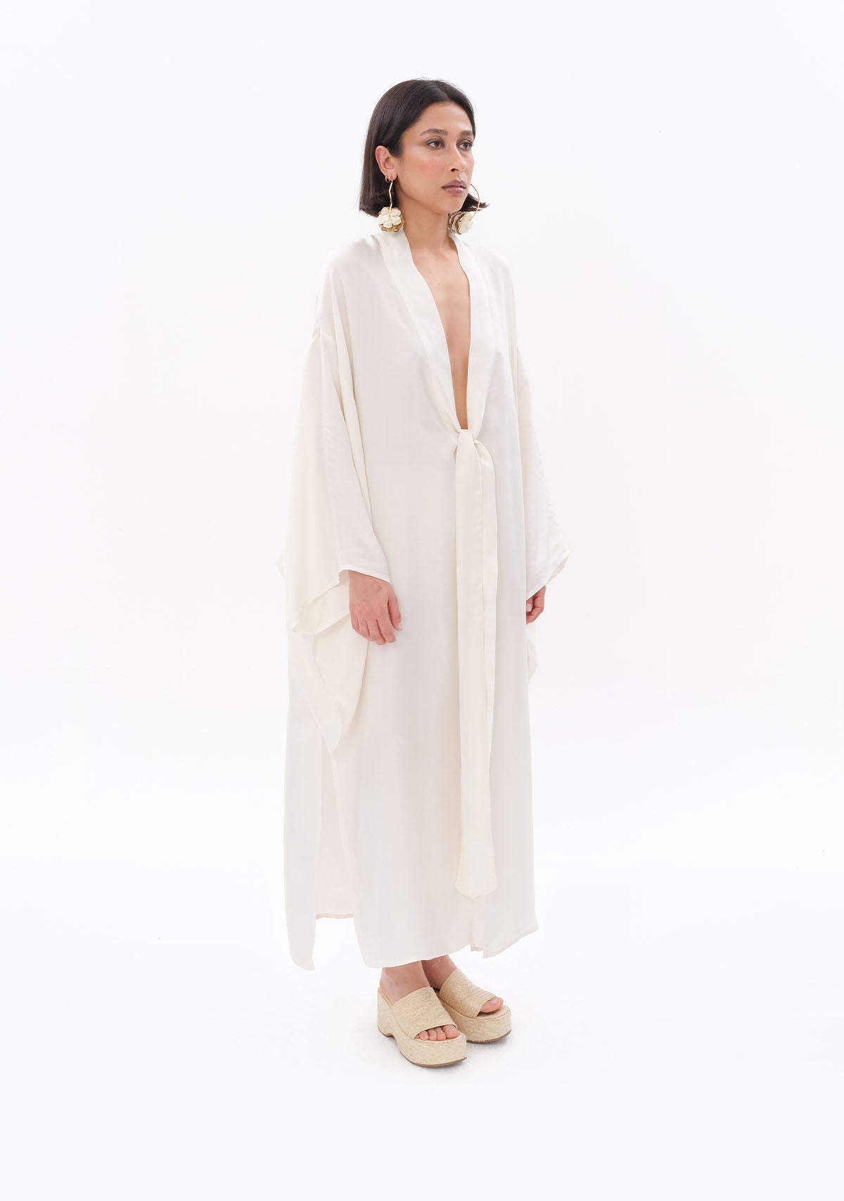 Beyaz Luxe Tencel™ Kimono