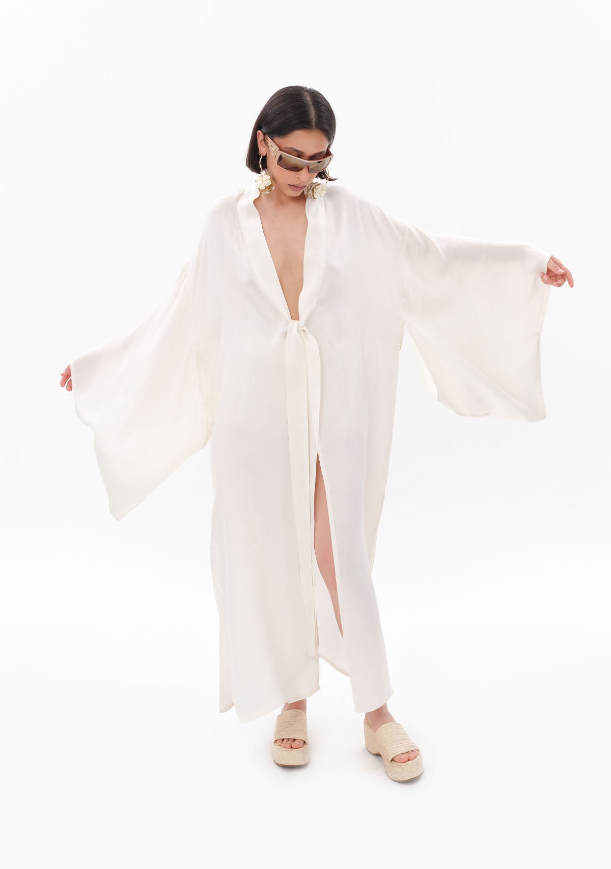 White Luxe Tencel Kimono