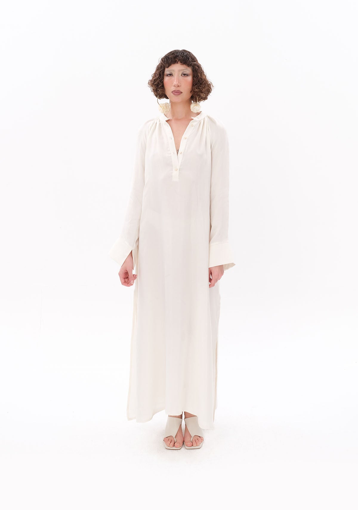 White Marrakesh Tencel Dress